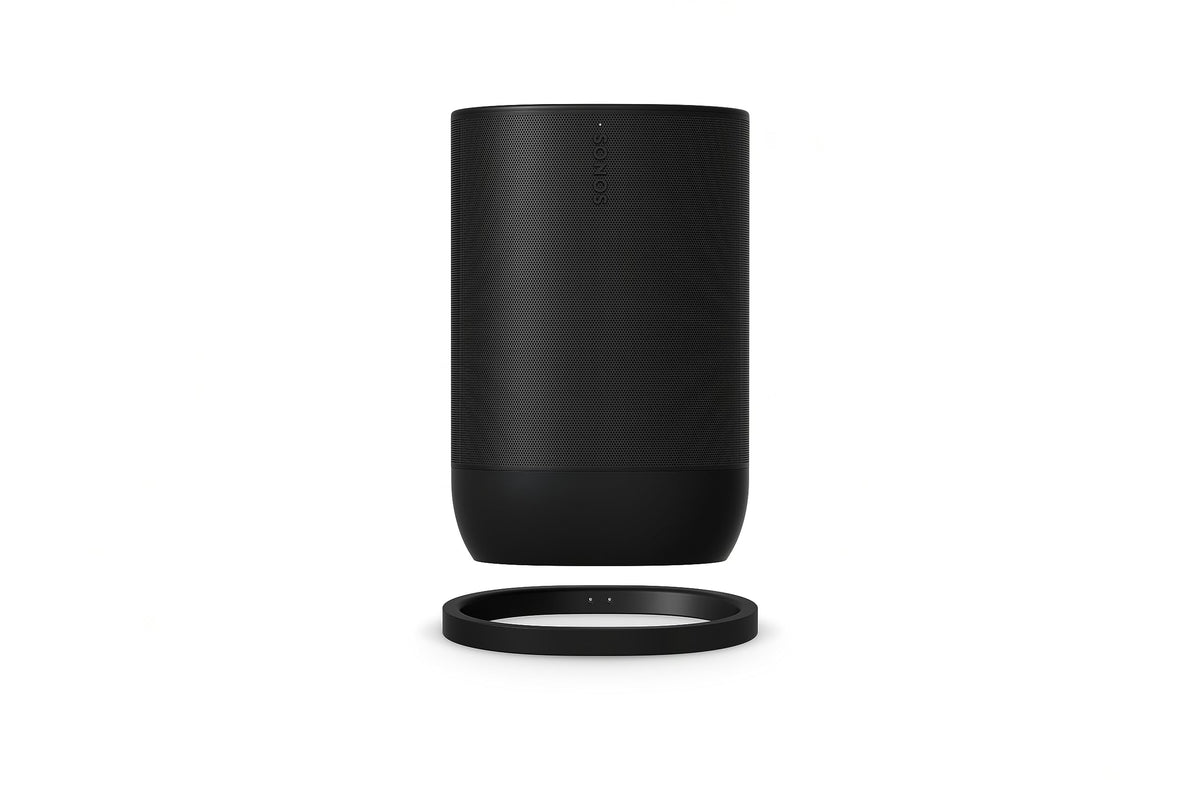 Sonos Move 2 | Portable speaker with WiFi, Bluetooth, compatible with Amazon Alexa, at least 24 hours battery life and wireless charging station - Black - MOVE2EU1BLK