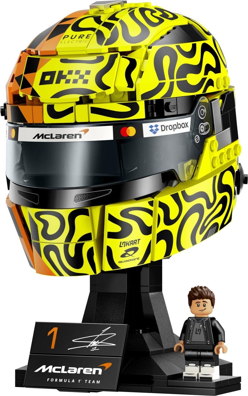 LEGO Editions McLaren MasterCard F1 Team Lando Norris' Helmet - F1 fan item - model building with collectible minifigure - gift for boys aged 14 and over & adult motorsport fans - 43023