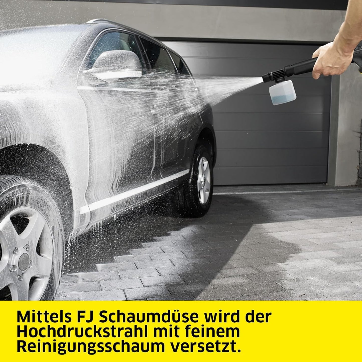 Kärcher high-pressure cleaner K 5 FJ, pressure: max. 145 bar, delivery rate: 500 l/h, area performance: 40 m²/h, water filter, weight: 6.3 kg, HD gun, dirt blaster, Vario Power Jet, foam nozzle - 1.679-610.0