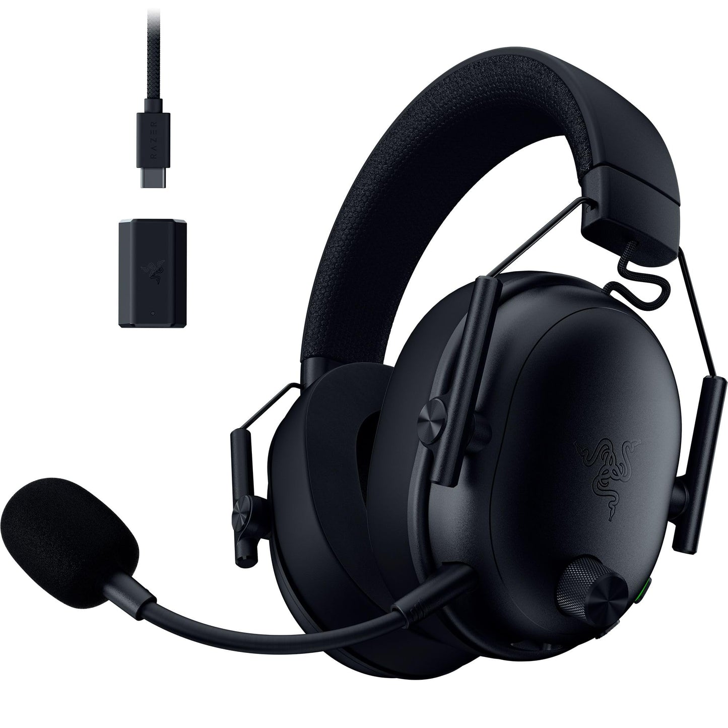Razer BlackShark V3 - Wireless E-Sports Headset - Triforce 50mm Driver - Detachable Broadband Microphone - THX Spatial Audio - Wireless 2.4Ghz & Bluetooth - FPS Profiles - PC/Mac | Black - RZ04-05410100-R3M1