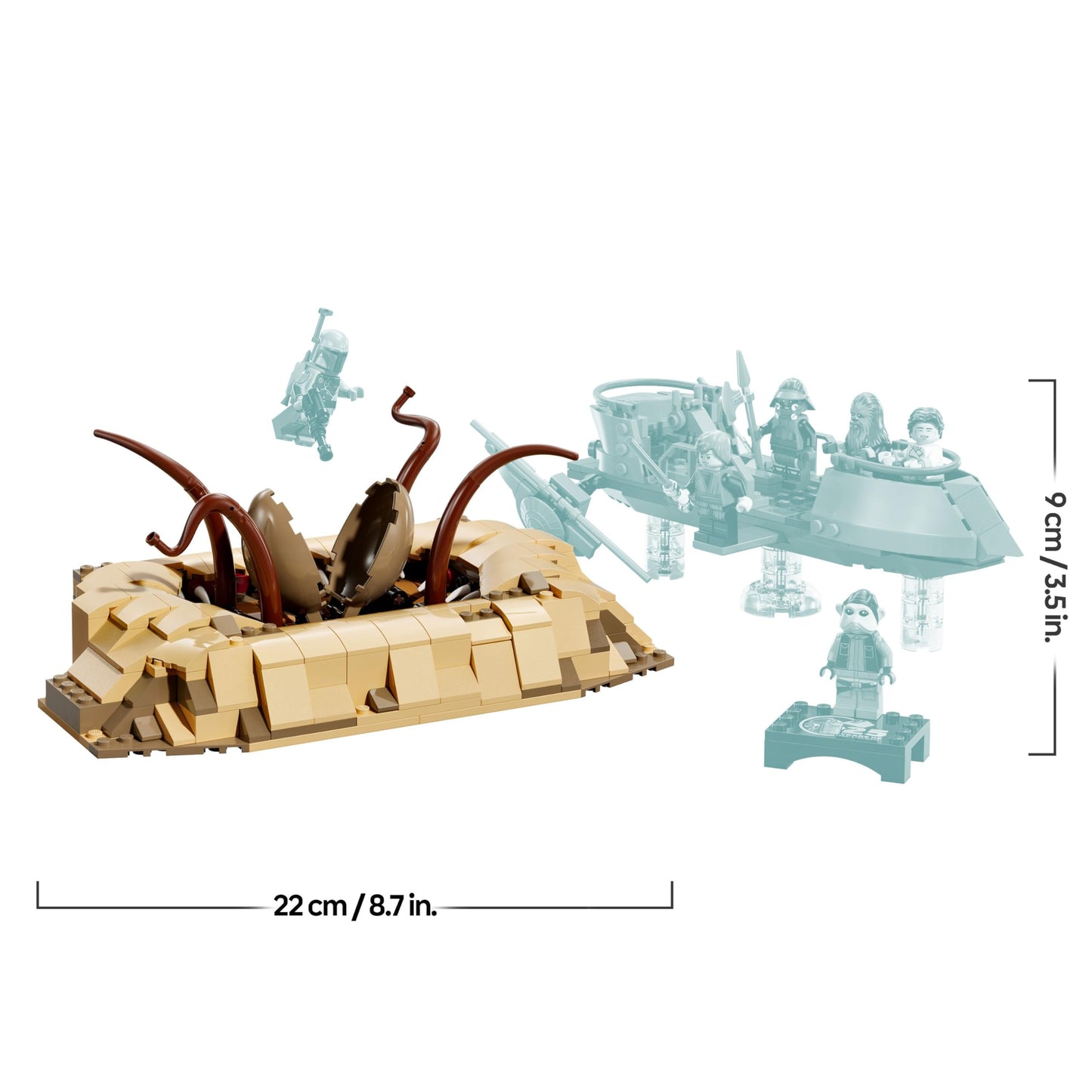 LEGO Star Wars: Return of the Jedi Desert Skiff and Sarlacc Pit Fantasy Collect and Build Building Toy Gift for Boys Girls and All Fans 75396