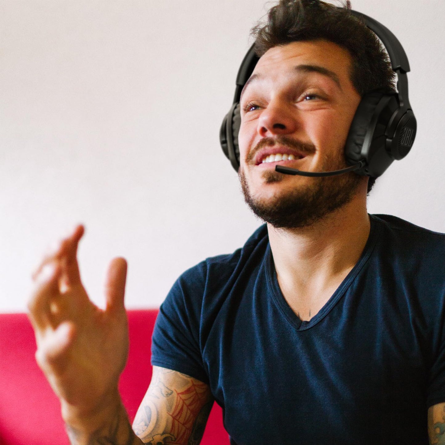 JBL Quantum 360X over-ear gaming headphones - for Xbox as well as PC, Mac and Nintendo Switch - with boom microphone and 22 hours of battery life - black - JBLQ360XWLBLKGRN
