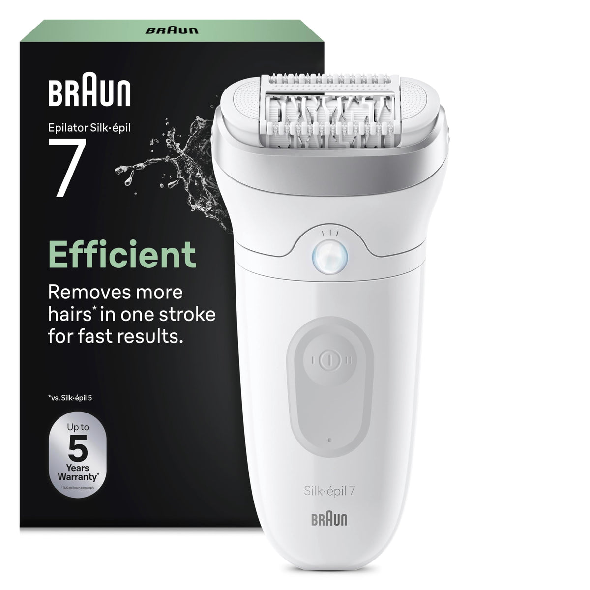 Braun Epilator pentru femei Silk·épil 7, Ladyshaver, 7-011, Argintiu - SE7-011