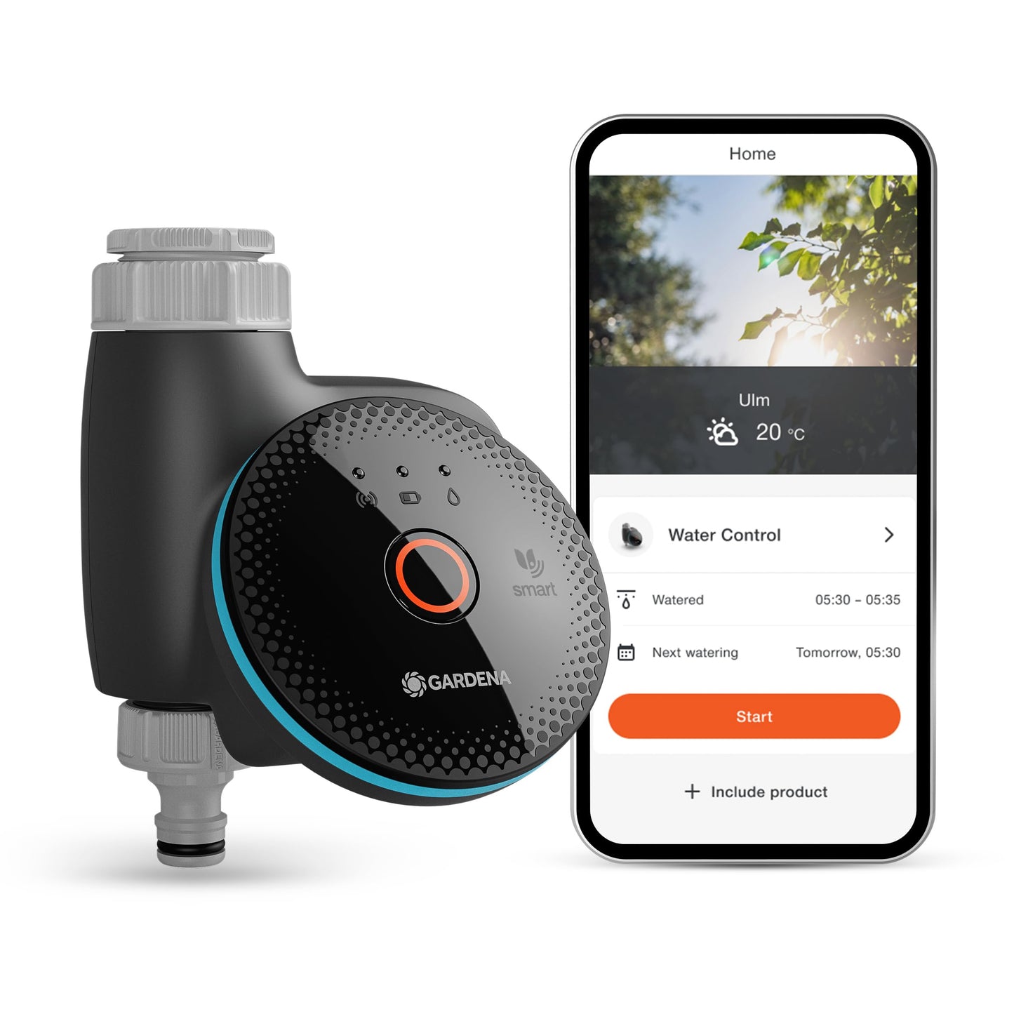 Gardena smart Water Control irrigation control; smart: data-controlled irrigation*, smart home integration*, clever irrigation, high-quality valve technology, frost warning* (19033-20)
