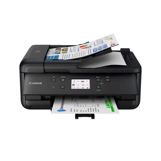 Canon PIXMA TR7650 Multifuncțional - Imprimantă color cu jet de cerneală A4 4 în 1 (Scanner, Copiator, Imprimantă wireless, Fax, Cloud Link, ADF, WLAN, LCD, 4800 x 1200 DPI, AirPrint & Mopria)