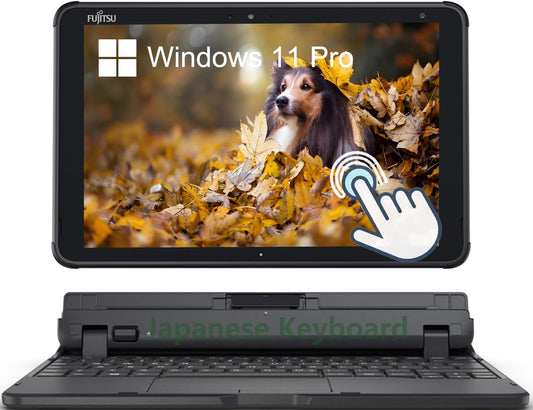 Fujitsu Stylistic Q5010 Touchscreen Laptop, Intel Celeron N4020, 10.1" FHD (1920 x 1200), 4GB RAM, 64GB eMMC, Japanese QWERTY Keyboard, Windows 11 Pro (Refurbished)