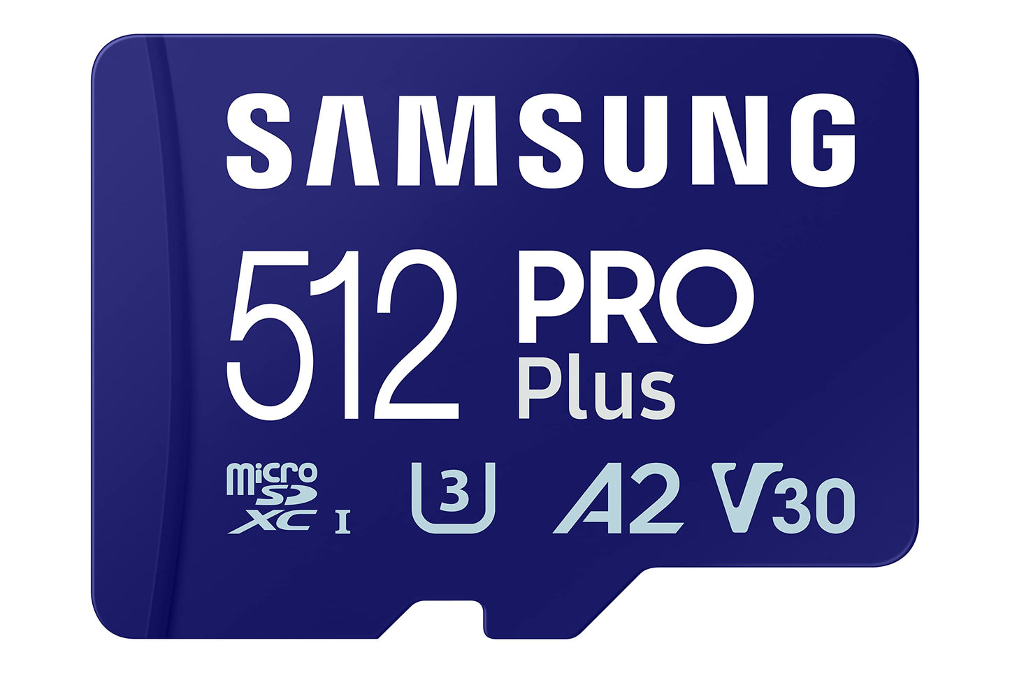 Samsung PRO Plus microSD card + SD adapter, 512 GB, for mobile gaming on smartphones, tablets and handheld consoles, UHS-I U3, Full HD & 4K UHD, 180 MB/s read, 130 MB/s write, MB-MD512SA/EU
