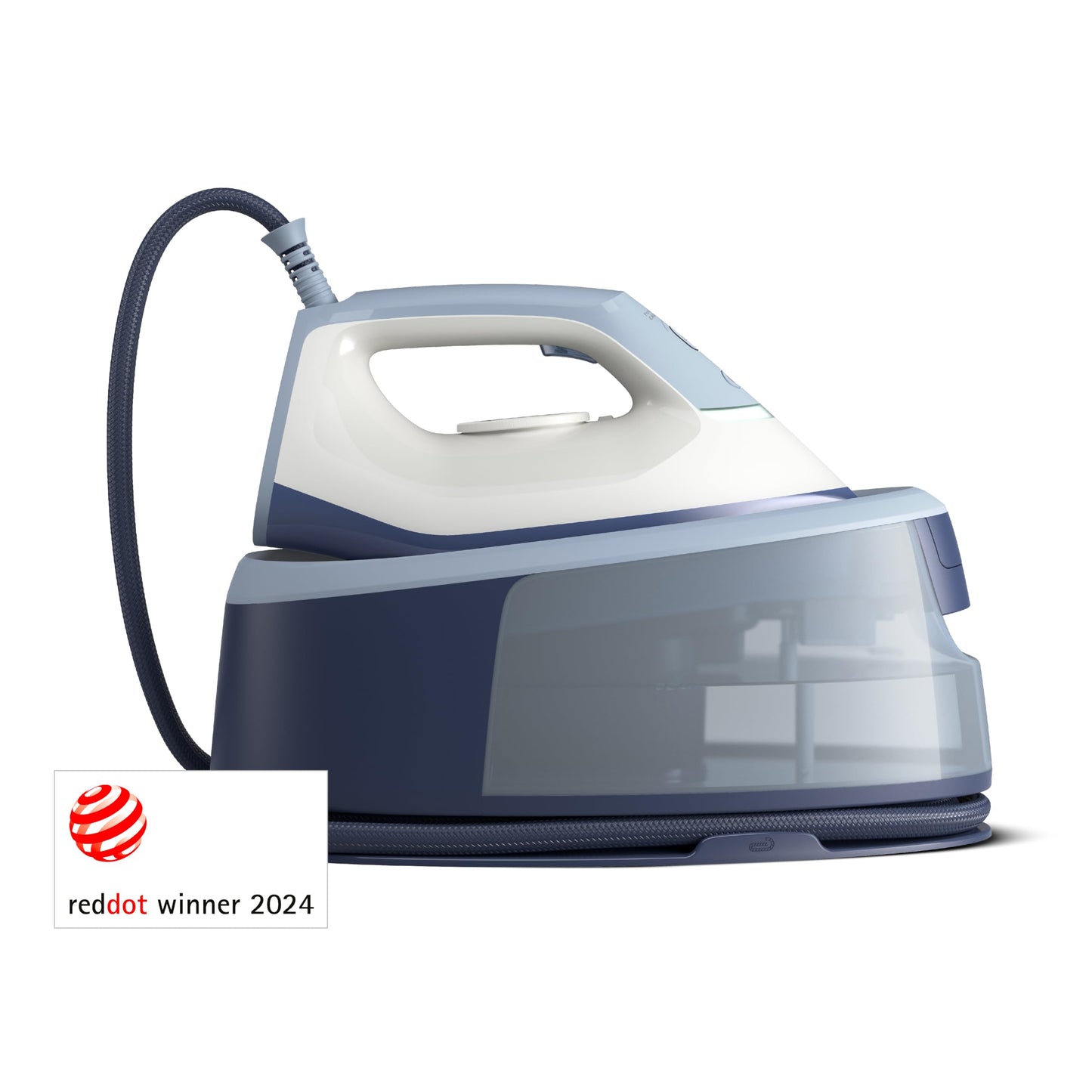 Philips steam iron station 3000 Series, 2400 W, 120 g/min continuous steam, 350 g steam boost, fast and powerful, vertical steam, ceramic sole, Deep Azur (PSG3000/20)
