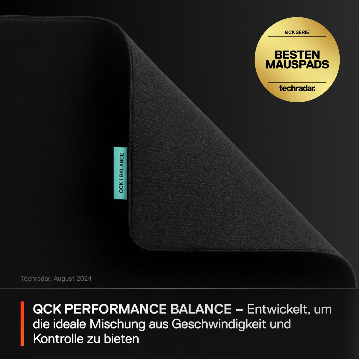 SteelSeries QcK L Performance Balance Gaming-Mauspad – Extradensitate pentru alunecare lină - 63470