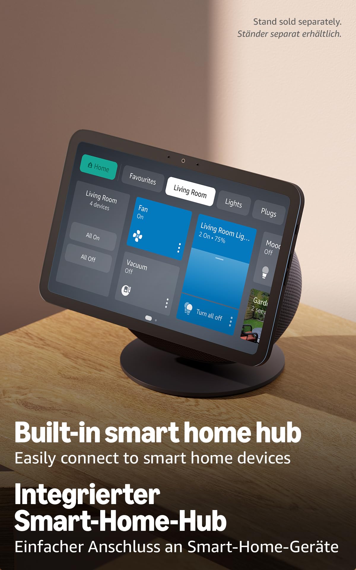 Amazon Echo Show 8 (latest generation), brilliant 8.7-inch (22.05 cm) display in HD resolution with 3D audio and Alexa, international version, graphite - MD6NE4