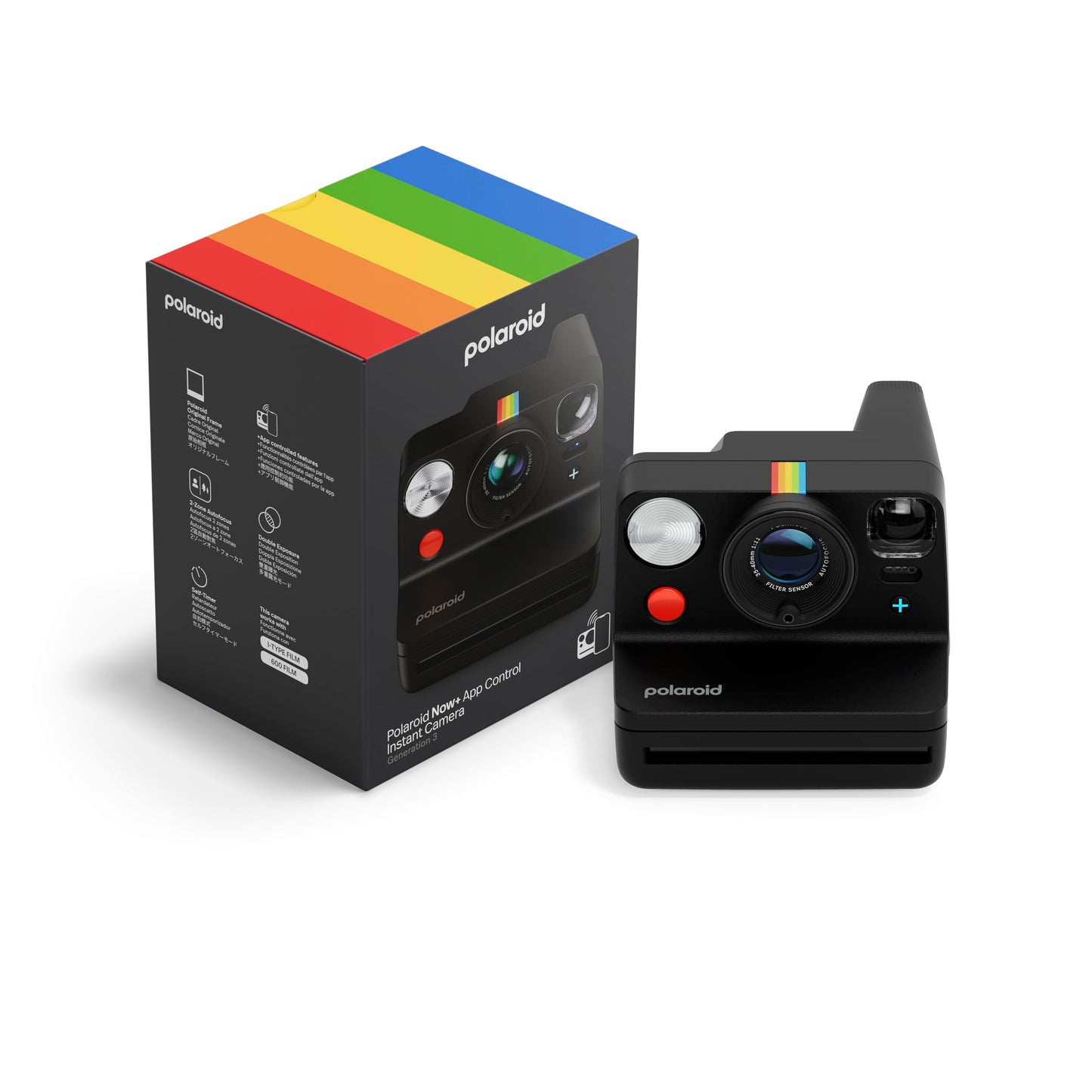 Polaroid – Now+ Generation 3 – Instant Camera with Bluetooth Connection – Black (9160) - 009160