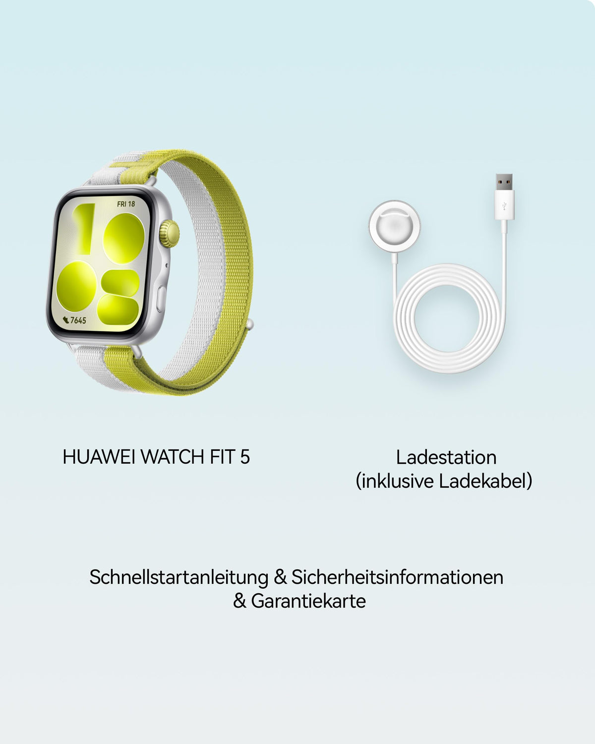 HUAWEI Watch FIT 5 Smartwatch, GPS, Sports Watch with Sleep Tracker, Silver - Niki-B19W