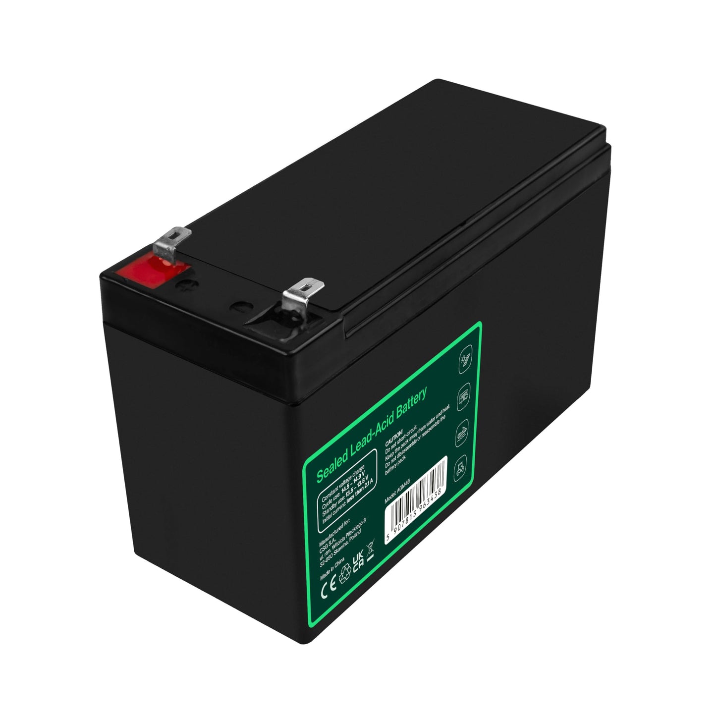 Green Cell AGM 12V 8Ah battery VRLA lead battery lead battery replacement battery gel battery cycle-proof unmanned toy electric toy alarm emergency power children's vehicles children's quad - AGM46