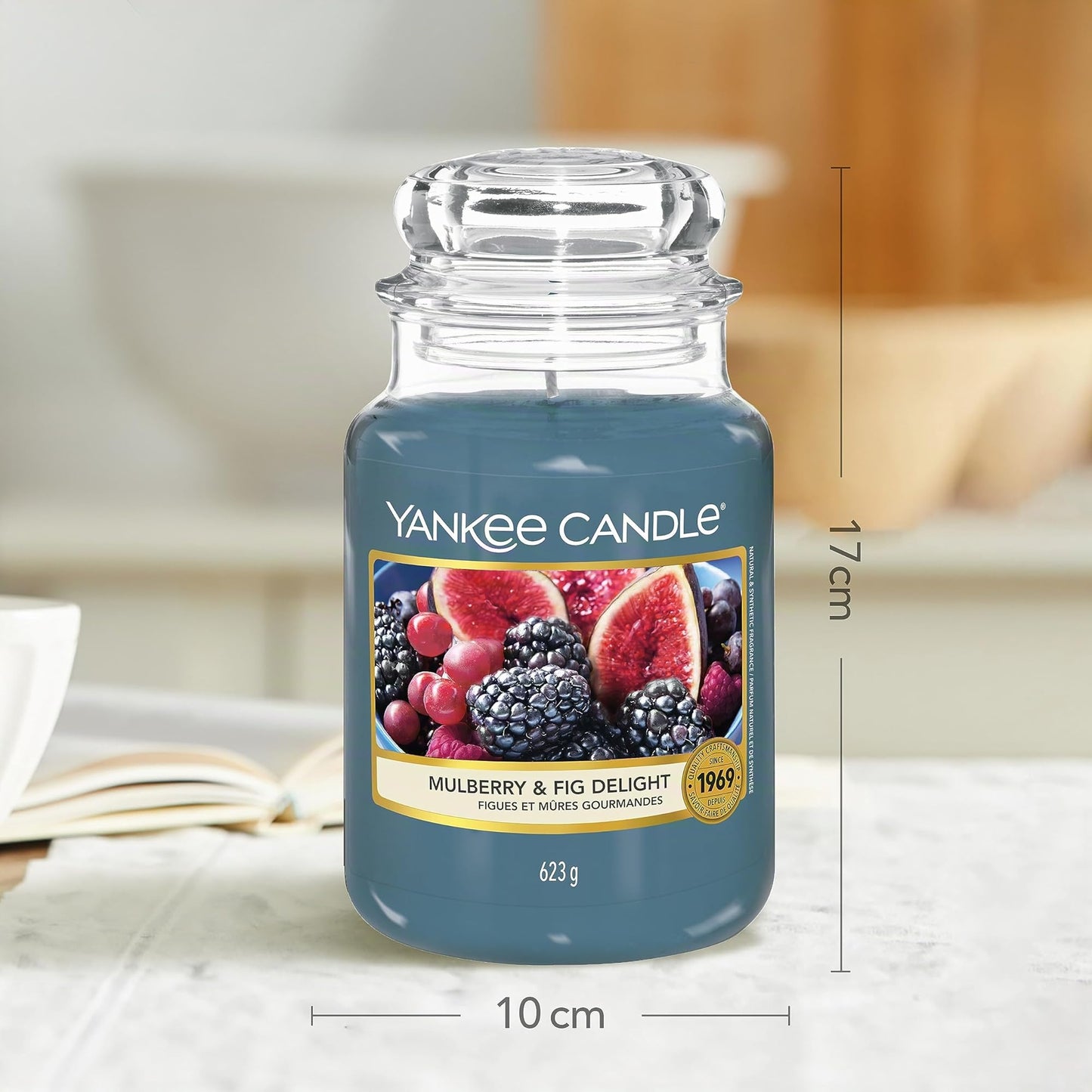 Yankee Candle scented candle in a glass (large) | Mulberry & Fig Delight | Candle with a long burning time of up to 150 hours Perfect gifts for women - 5038581016498