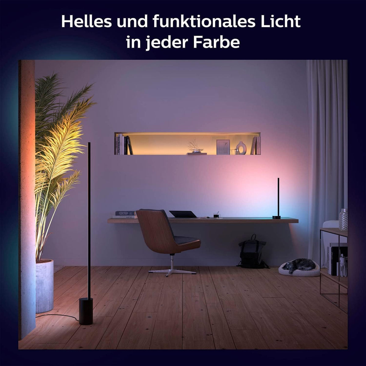 Philips Hue Gradient Signe Table Lamp, Light Column, Black - 915005987001