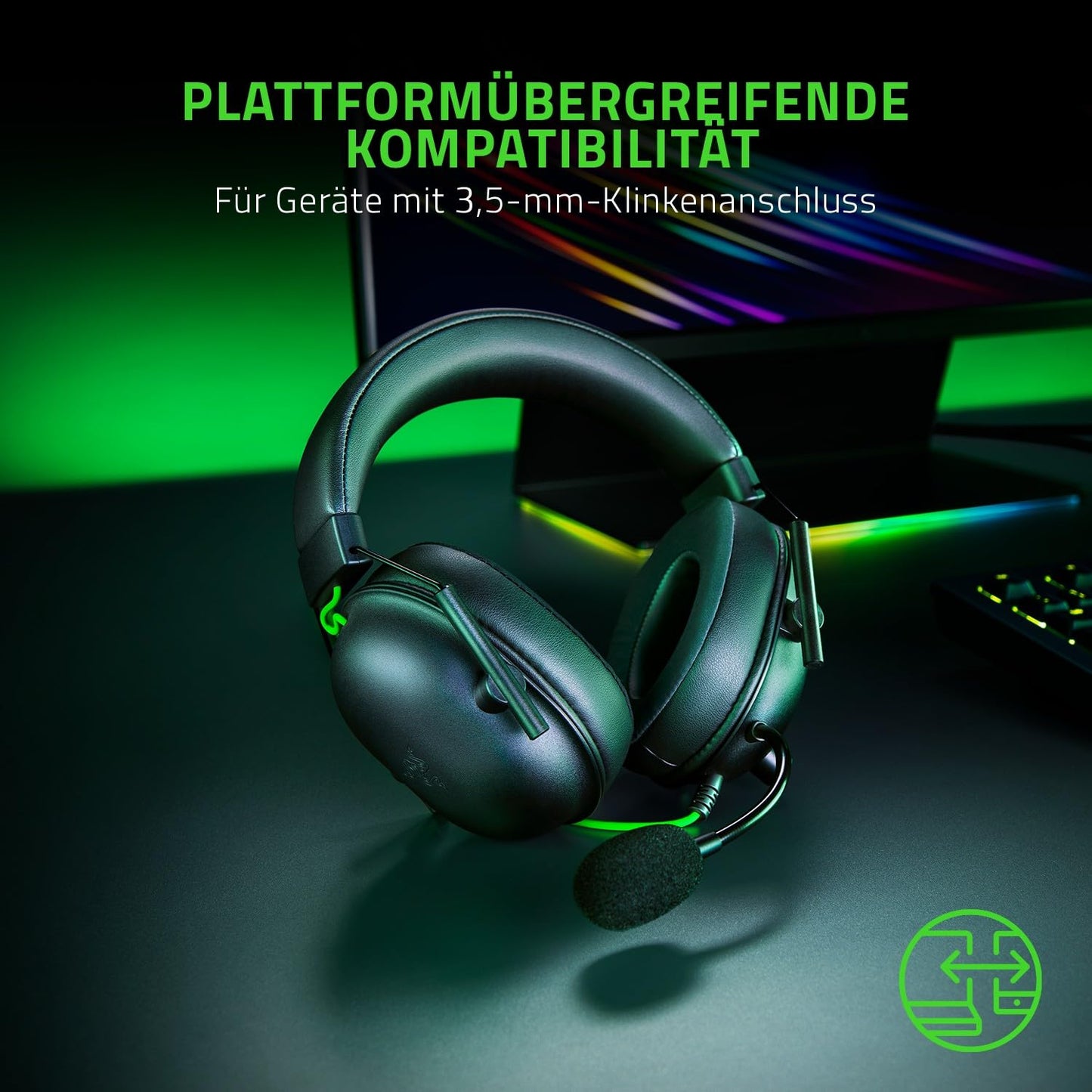 Razer BlackShark V2 X - Premium Esports Gaming Headset (Wired Headphones with 50mm Driver, Noise Canceling for PC, Mac, PS4, Xbox One & Switch) Black - RZ04-03240100-R3M1