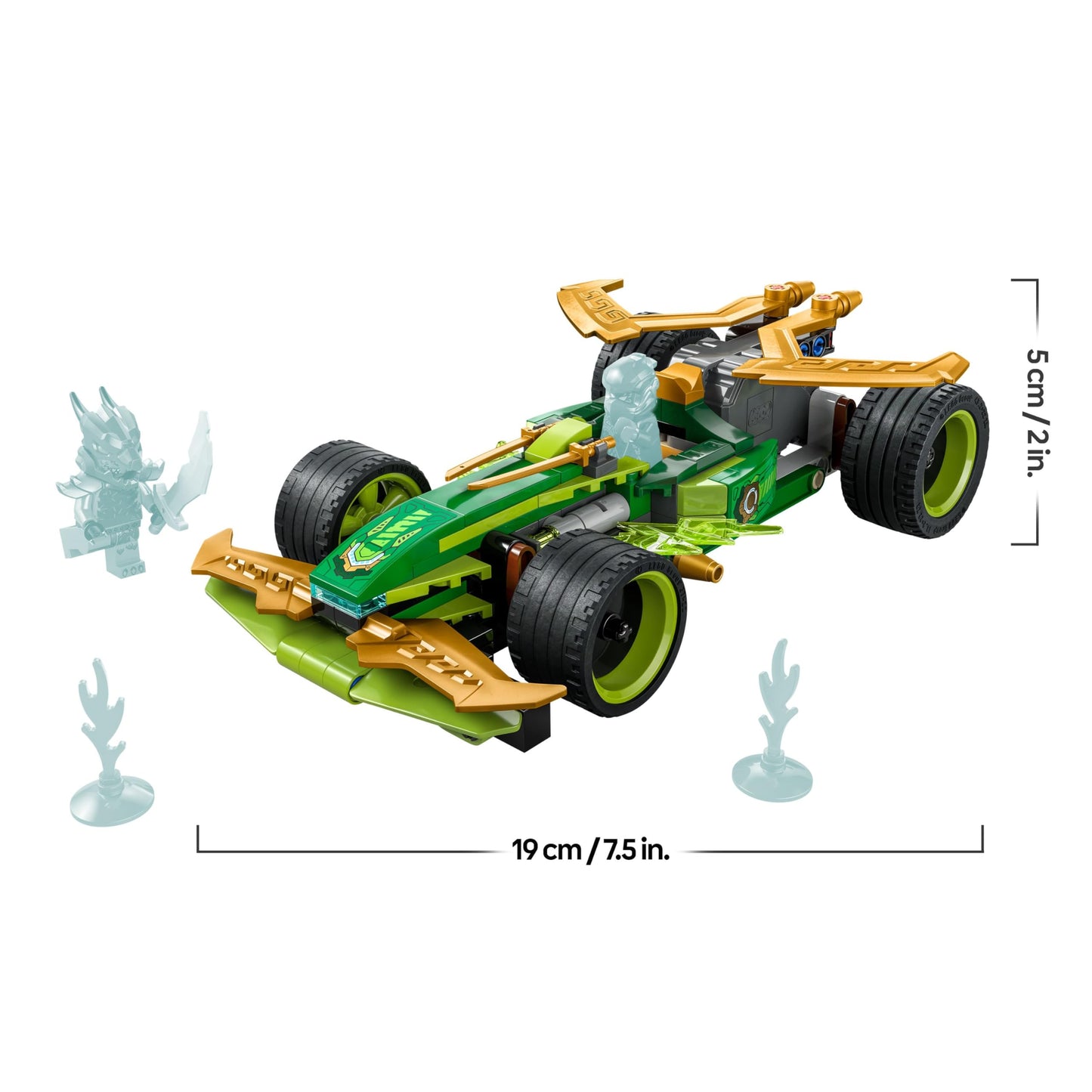 LEGO NINJAGO Lloyd's action car - car building toy with 2 minifigures for role play, buildable toy car for children - gift for boys and girls aged 7 and over 71828