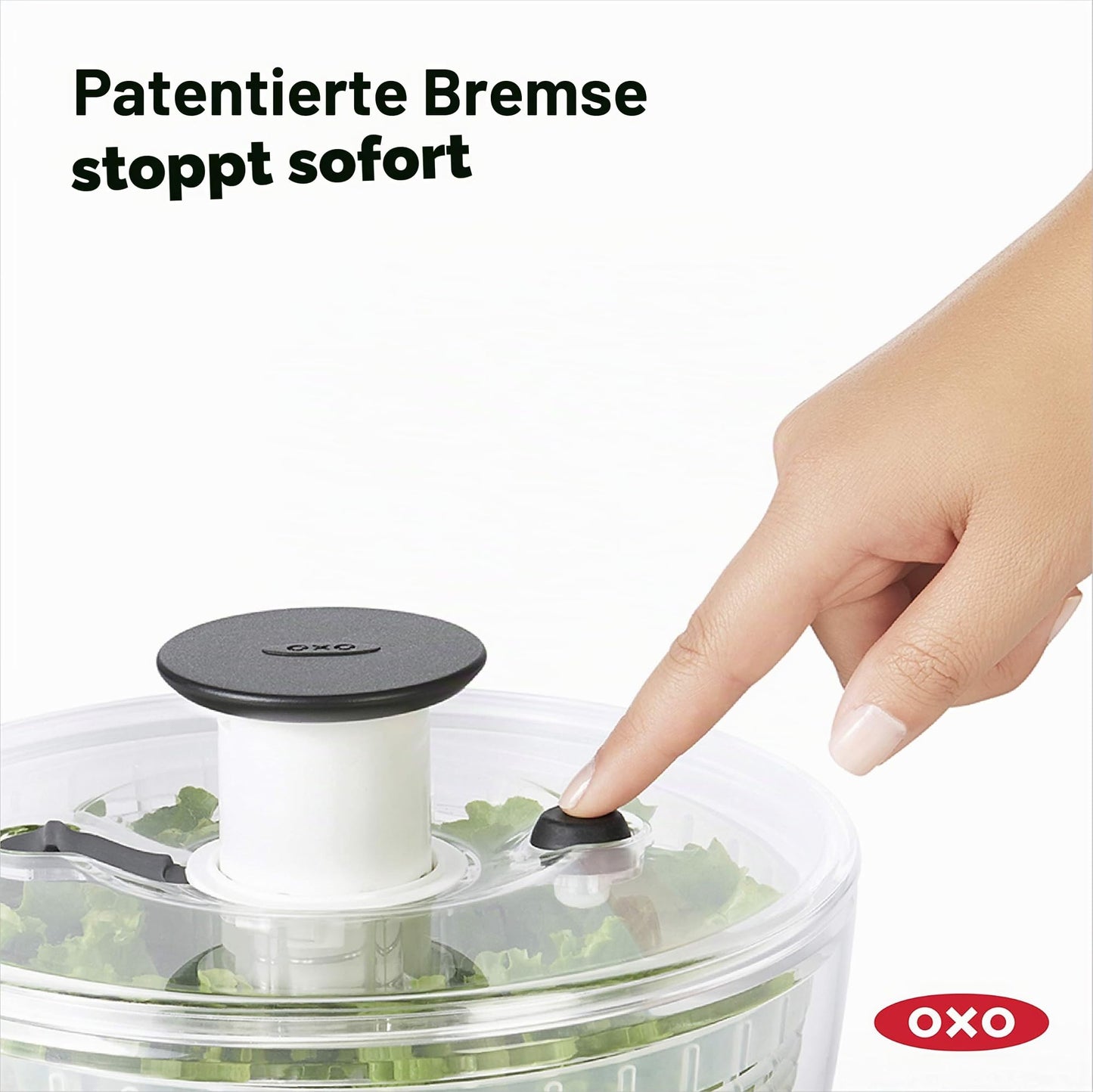 OXO Good Grips salad spinner with sieve and lid, small - for washing and drying lettuce and herbs - 1351680UK