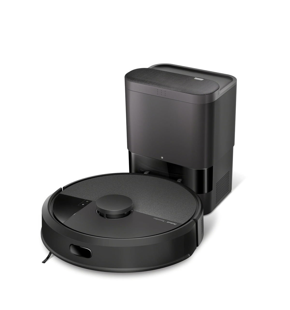 iRobot Roomba 105 Combo + AutoEmpty Dock - Golire automată timp de până la 75 de zile - Aspirare + Spălare - Clearview LiDAR - 7000Pa - 120 minute - SmartScrub - Ocolește obstacole - Aplicație - Negru - Y351040