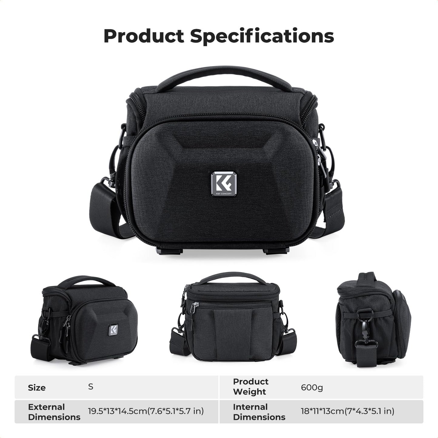 K&F CONCEPT Camera Bag SLR for DSLR/SLR, Photography and Everyday Photo Bag, Small Photo Backpack, Camera Shoulder Bag with Tripod Holder, Small (S) - KF13.222