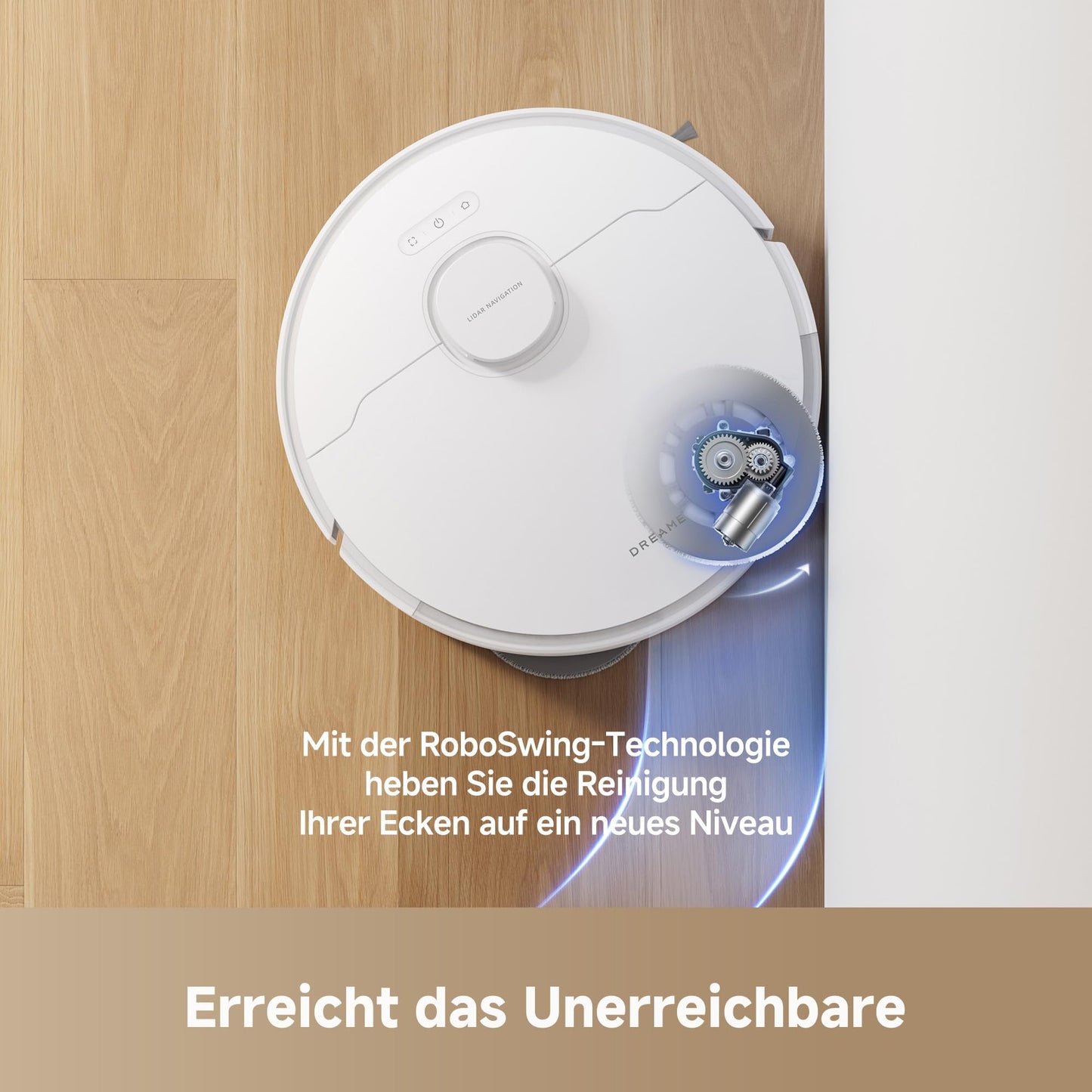 dreame L10s Pro Gen3, intelligent vacuum and mopping robot, Vormax suction power with 13,000 Pa, DuoScrub mopping system, automatic mop raising by 7 mm, powerful carpet cleaning, 5,200mAh battery - RLL42SDA