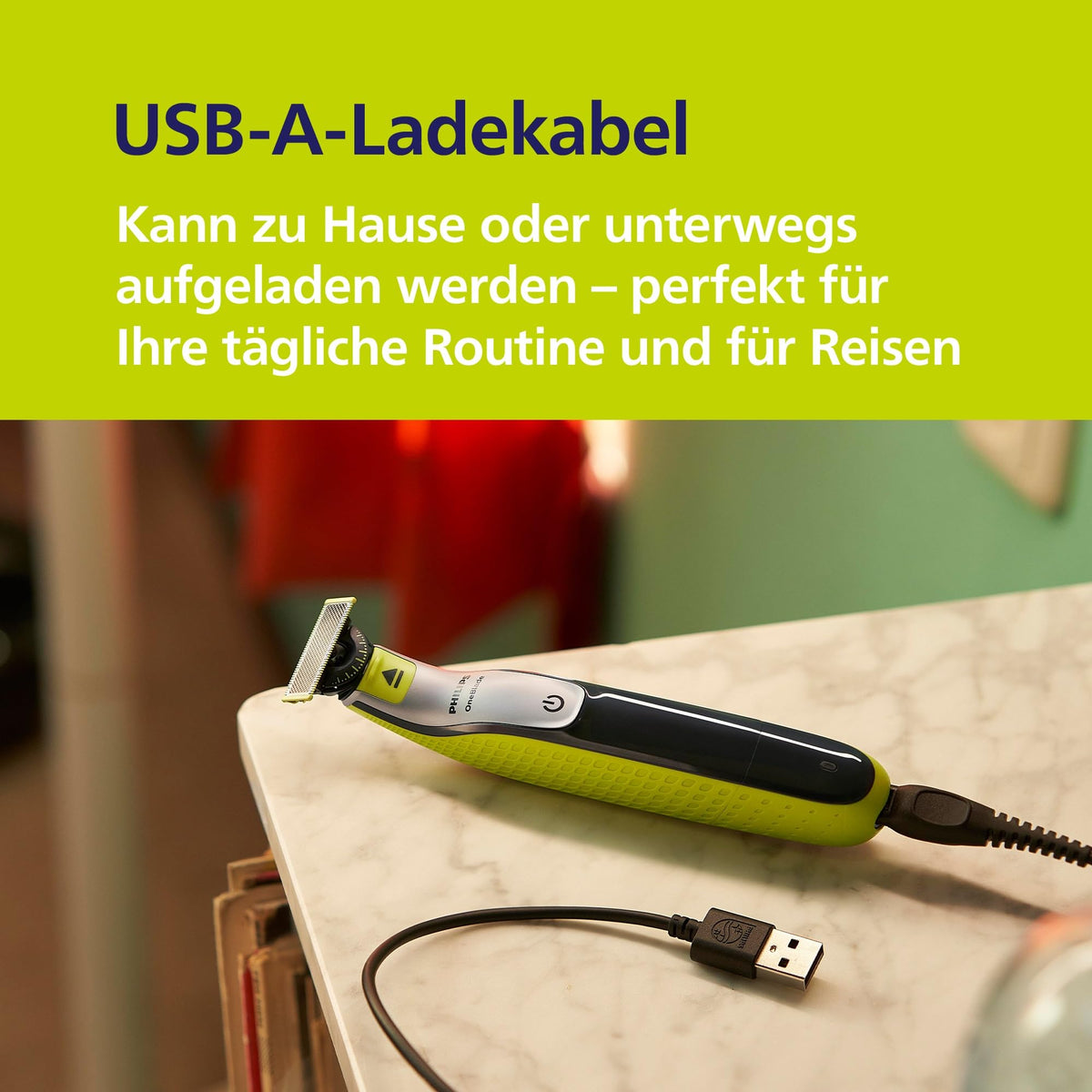 PHILIPS OneBlade 360 Face & Body - electric shaver, trimmer & body groomer, 3x 360 blades, 4x trimming attachments (1/2/3/5 mm), 2x body attachments, wet & dry shaving for face & body (QP2834/31)