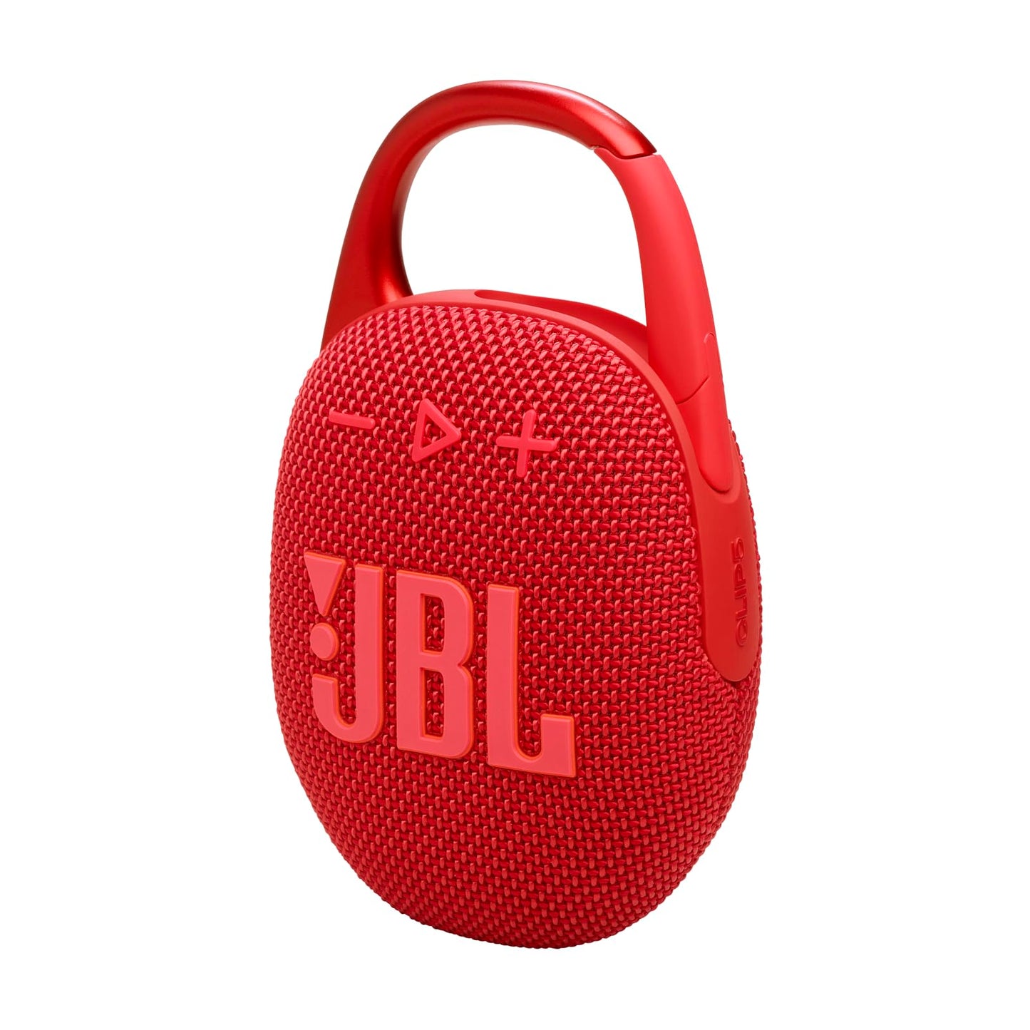JBL Clip 5 - Red - Portable Bluetooth speaker box with JBL Pro Sound, deep bass and playtime boost function - Waterproof and dustproof - 12 hour runtime - JBLCLIP5RED