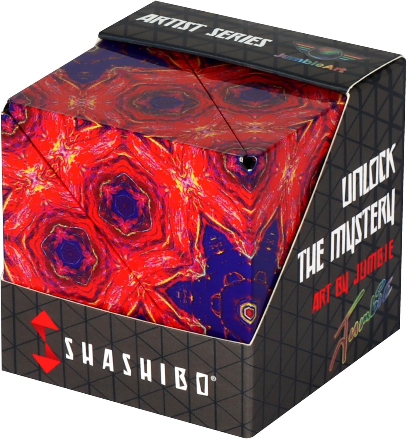 Shashibo Shape Changing Box - Award-winning, patented fidget cube with 36 rare earth magnets - transforms into over 100 shapes (Fire Goddess) - FIMT-SHA31FG