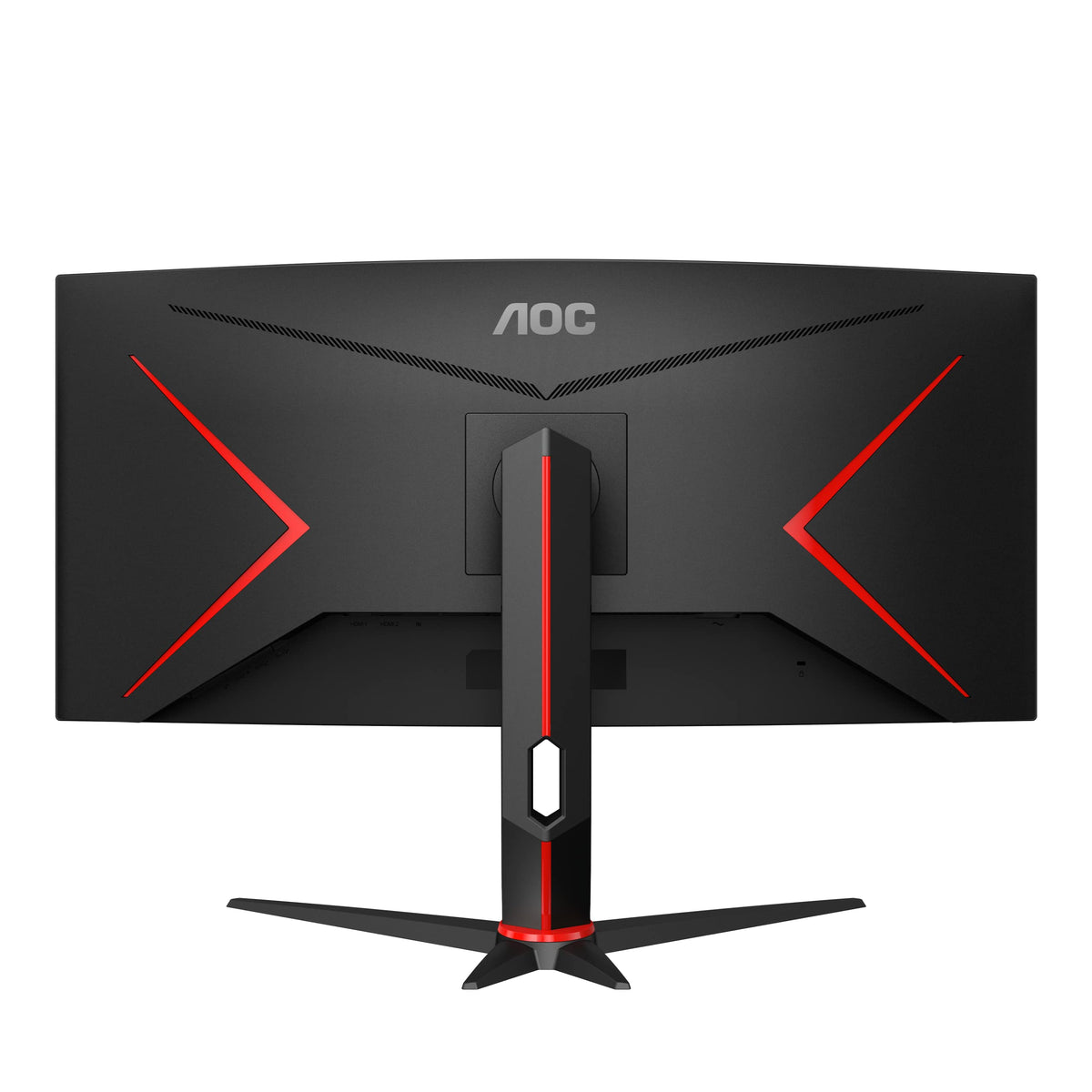 AOC Gaming CU34G2X - Monitor curbat WQHD de 34 inch, 144 Hz, 1ms, FreeSync Premium (3440x1440, HDMI, DisplayPort, USB Hub) negru/roșu - CU34G2X/BK