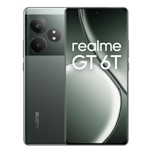 realme GT 6T 5G Smartphone 8+256 GB, Snapdragon 7+ Gen 3 Flagship Chipset, 120Hz 6000nit Hyper Display, 120W SUPERVOOC Charge, 5500mAh Massive Battery, Sony 50MP OIS Camera, Razor Green (no Adapter) - RMX3853