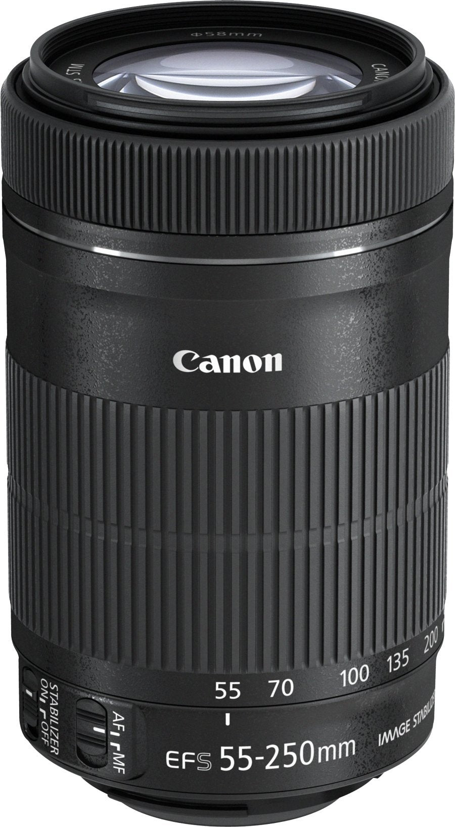 Canon EF-S 55-250mm 1:4-5.6 is STM Tele-Zoomobjektiv (58mm Filtergewinde) schwarz - 2420H68