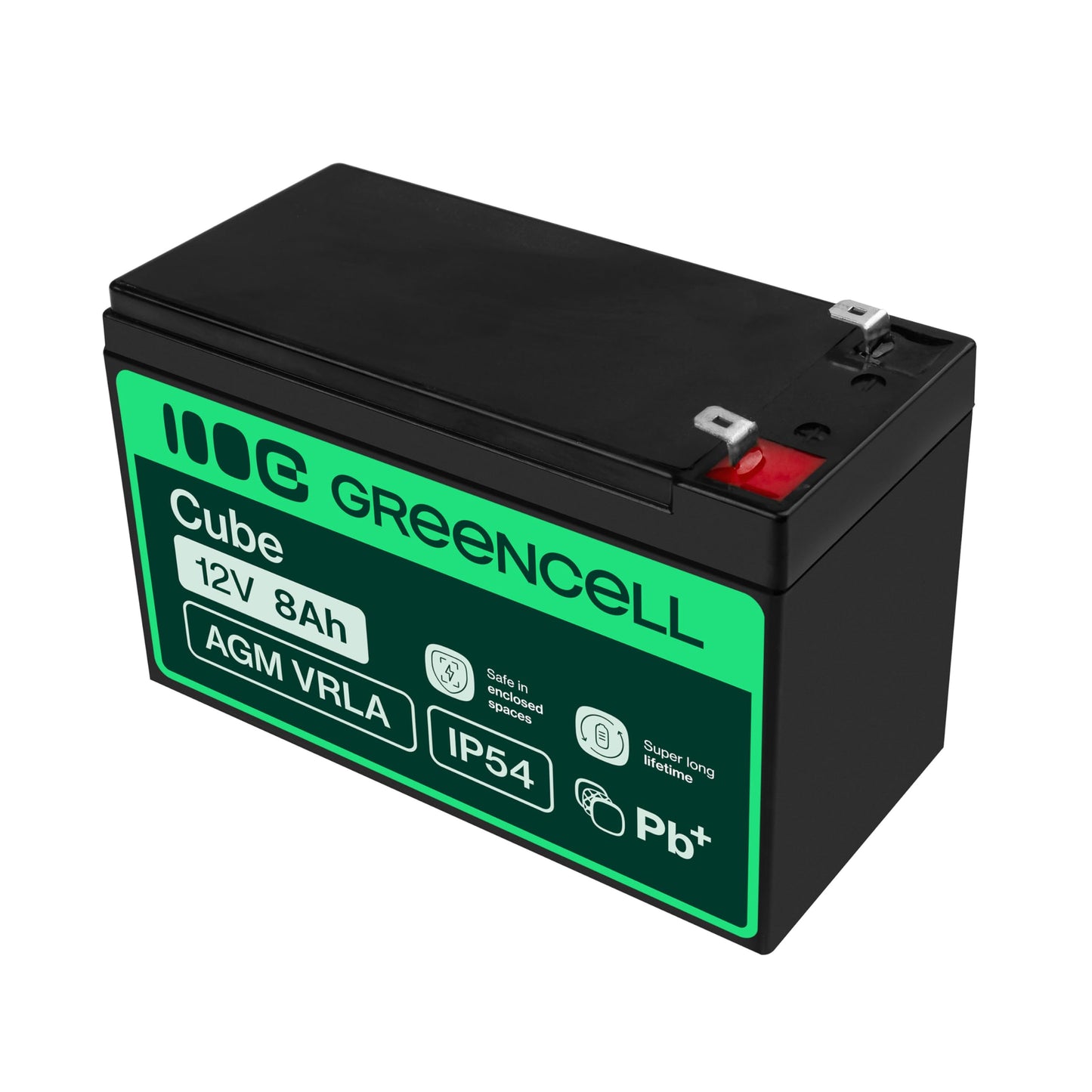Green Cell AGM 12V 8Ah battery VRLA lead battery lead battery replacement battery gel battery cycle-proof unmanned toy electric toy alarm emergency power children's vehicles children's quad - AGM46