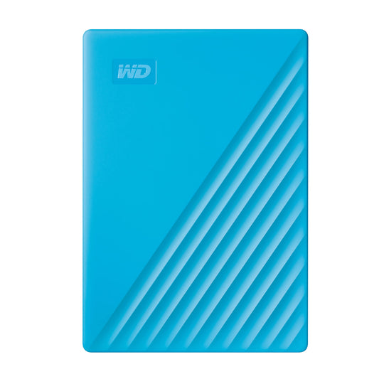 WD My Passport hard disk externă 2 TB (stocare mobilă, design subțire, software descărcabil, backup-uri automate, protecție prin parolă) Albastru - compatibilă și cu PC, Xbox și PS4 - WDBYVG0020BBL-WESN