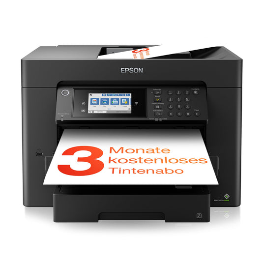 Epson Workforce WF-7840DTWF A3+ wireless multifunction inkjet printer including 3 months of free ink with ReadyPrint Flex subscription* - C11CH67402