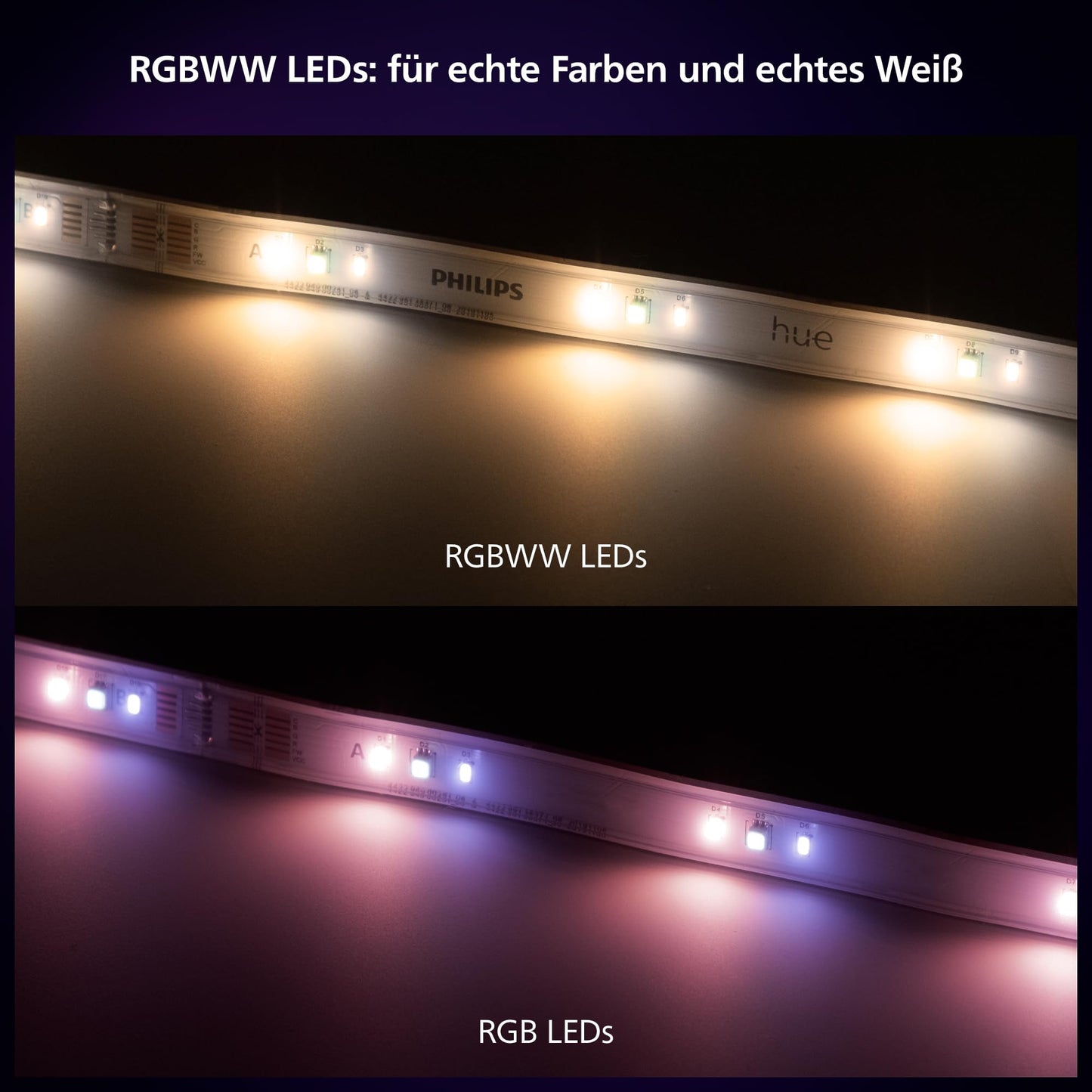 Philips Hue Indoor 10m Smart LED Solo Lightstrip basic set, pack of 1, indirect lighting can be controlled with the Hue app, LED strip works with Alexa, Google Assistant and Apple HomeKit - 8720169326750