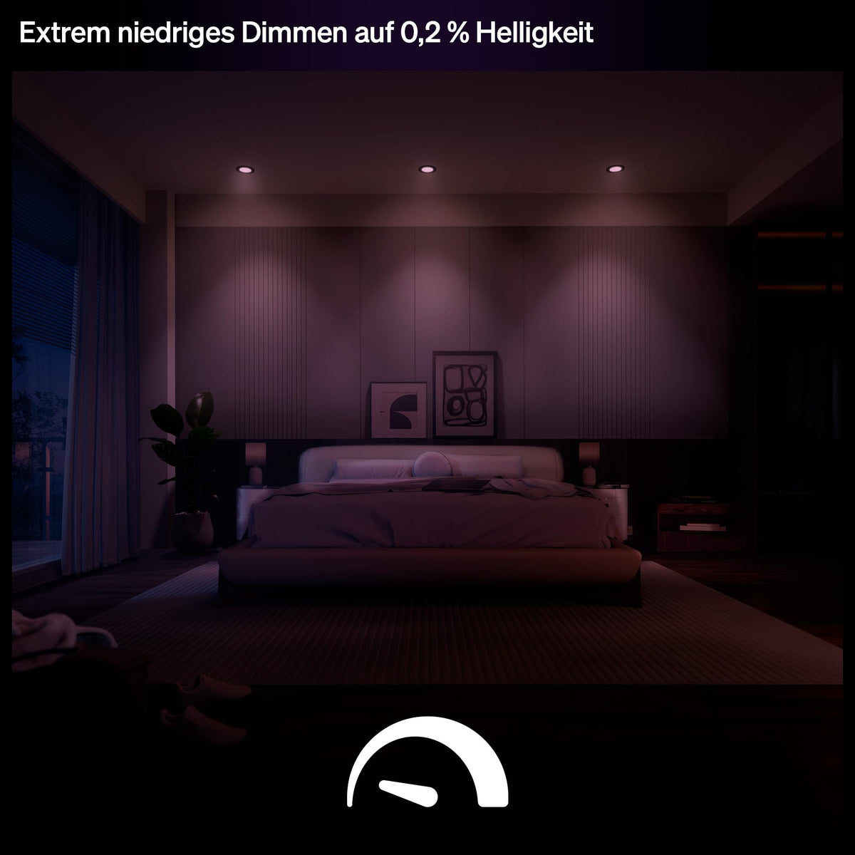 Philips Hue Slim Downlight, iluminare LED inteligentă, 1.000 lm, 90 mm, design subțire, spectru complet de lumină naturală 1.000–20.000 K, extrem de dimabil, culoare precisă, iluminat inteligent, negru, pachet de 1 bucată - 929004291101
