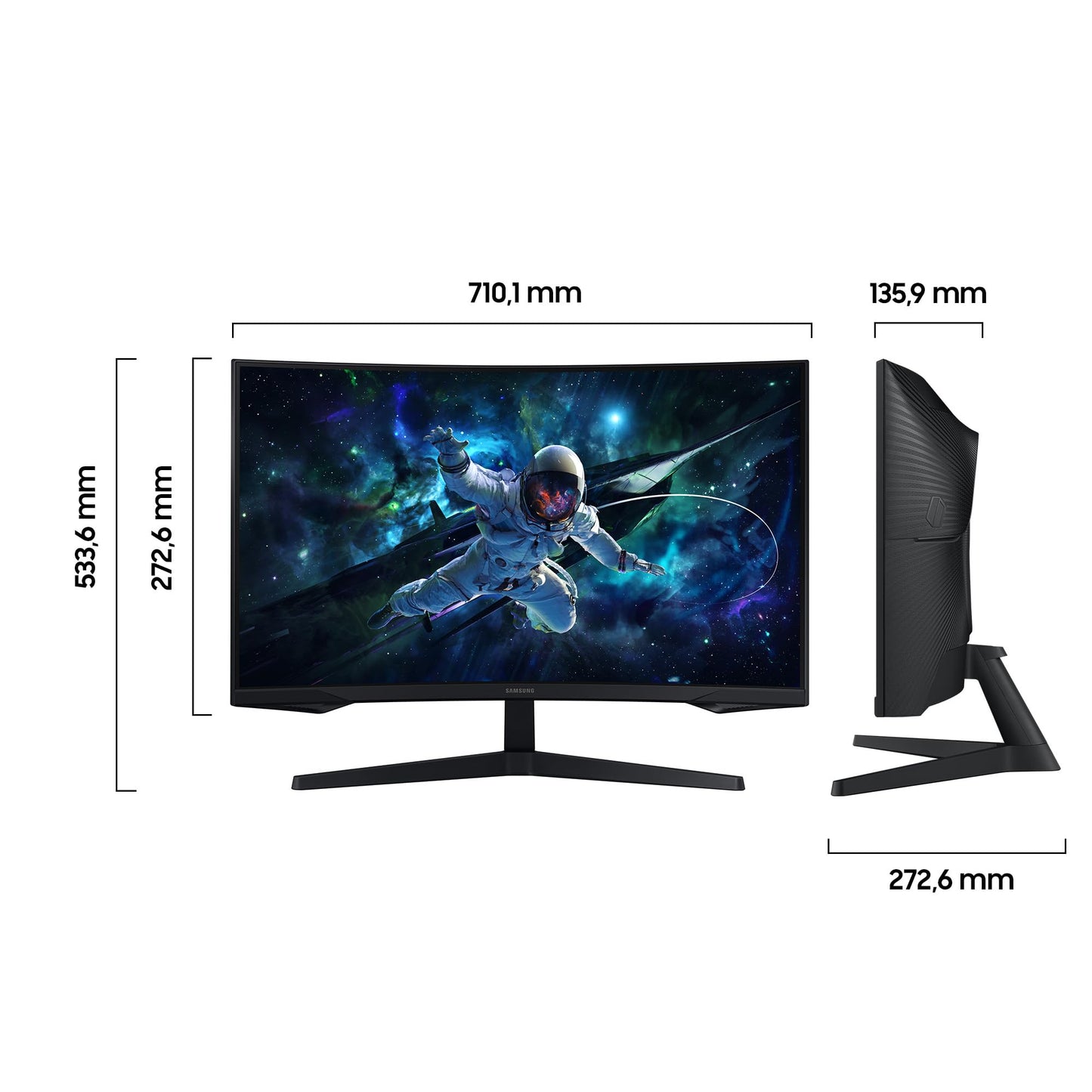 Samsung Odyssey G55C Curved Gaming Monitor 32 Zoll