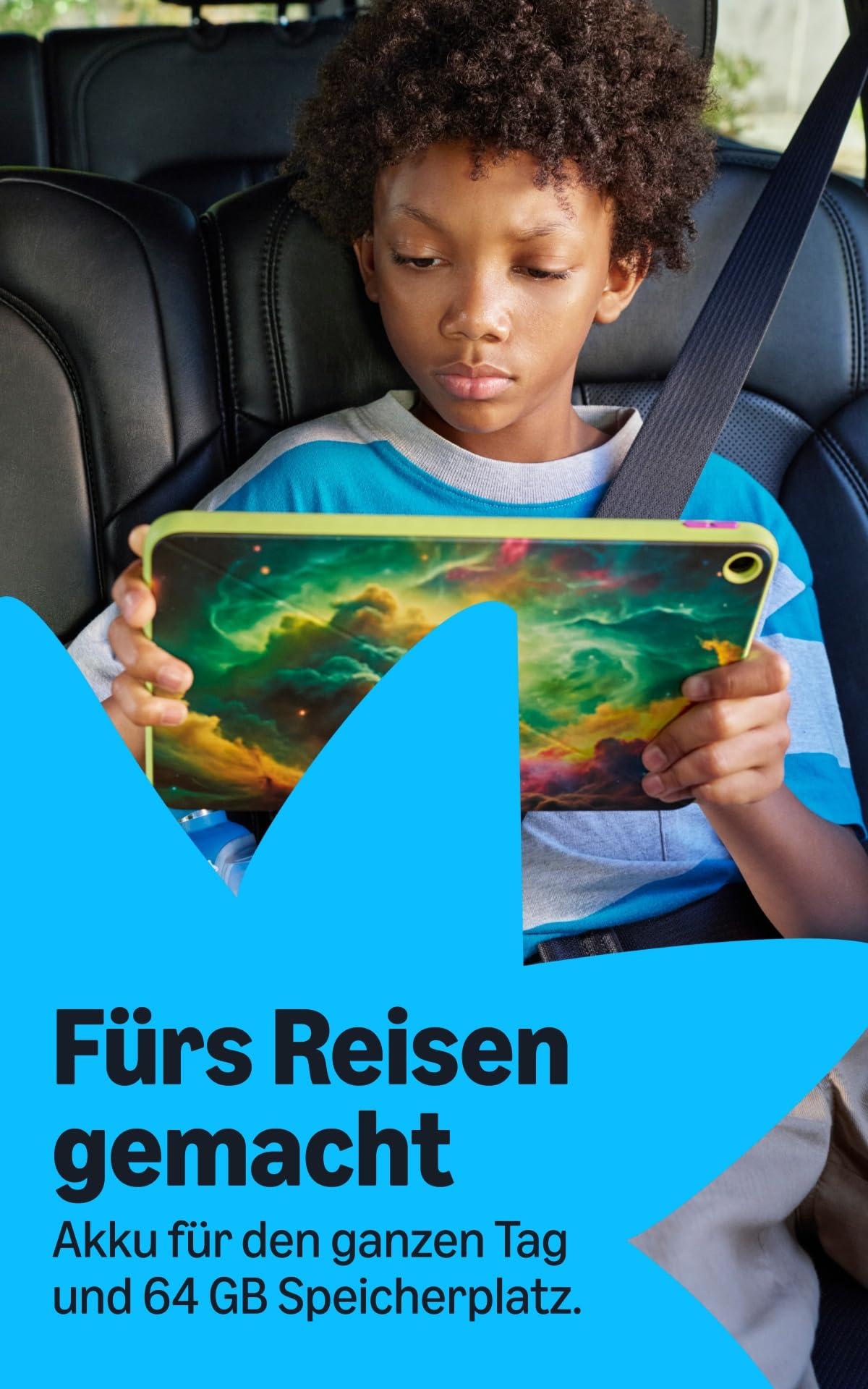 Tableta Amazon Kids 8 (cea mai recentă generație), pentru copii de la 6 ani, display HD de 8,7 inch, baterie pentru întreaga zi, 1 an Kids+ cu videoclipuri, aplicații, jocuri și cărți, inclusiv husă subțire (Pisica curcubeu) - RL3YT5