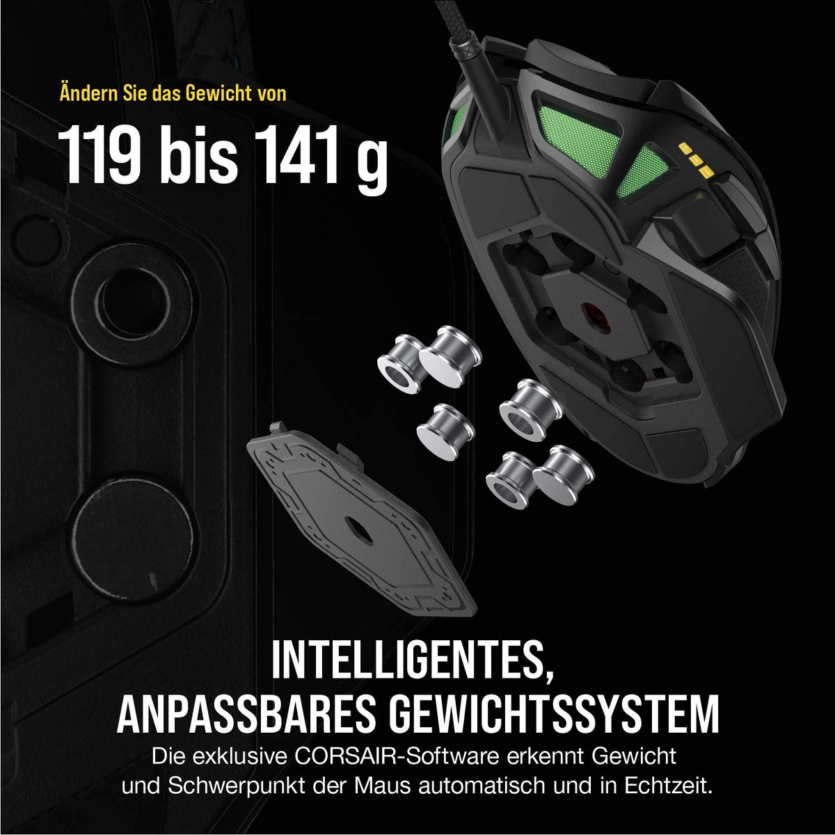 Corsair NIGHTSWORD RGB Mouse de gaming cablat FPS/MOBA - Negru - CH-9306011-EU