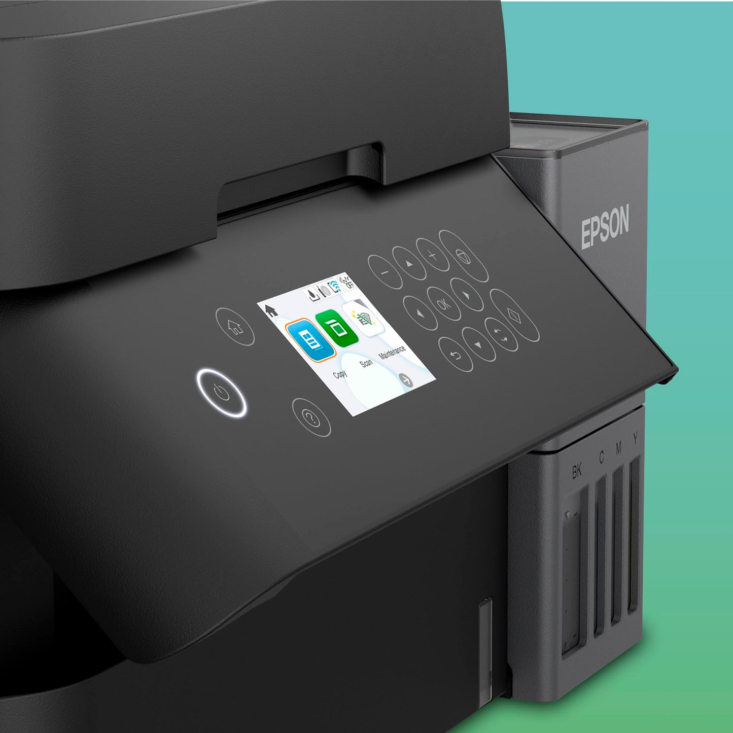 Epson EcoTank ET-3950 ink tank printer | for the home office | WiFi | A4 | Duplex printing, copying, scanning | 6.1 cm LCD display | 30-sheet ADF | Includes ink for up to 3 years