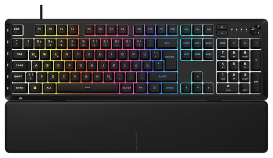 Corsair Skiff 100 Plus Silent RGB Wired Gaming Keyboard - Black - CH-9226I65-DE