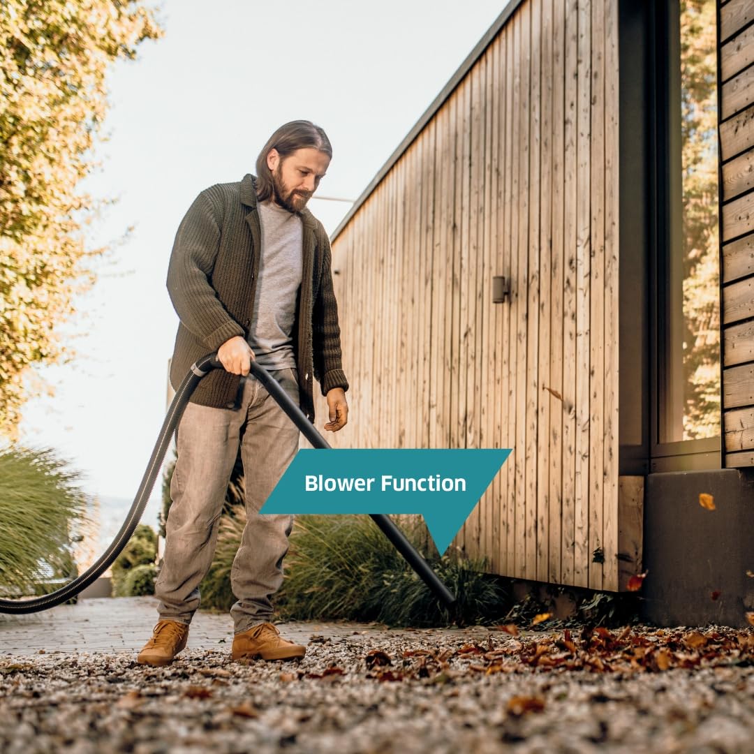 KÄRCHER WD 5 S V-25/5/22 Wet and Dry Vacuum Cleaner, flat filter, removable filter cassette, automatic filter cleaning, filter bag, 1100W, 25l stainless steel container, 2.2 m hose. - 1.628-350.0
