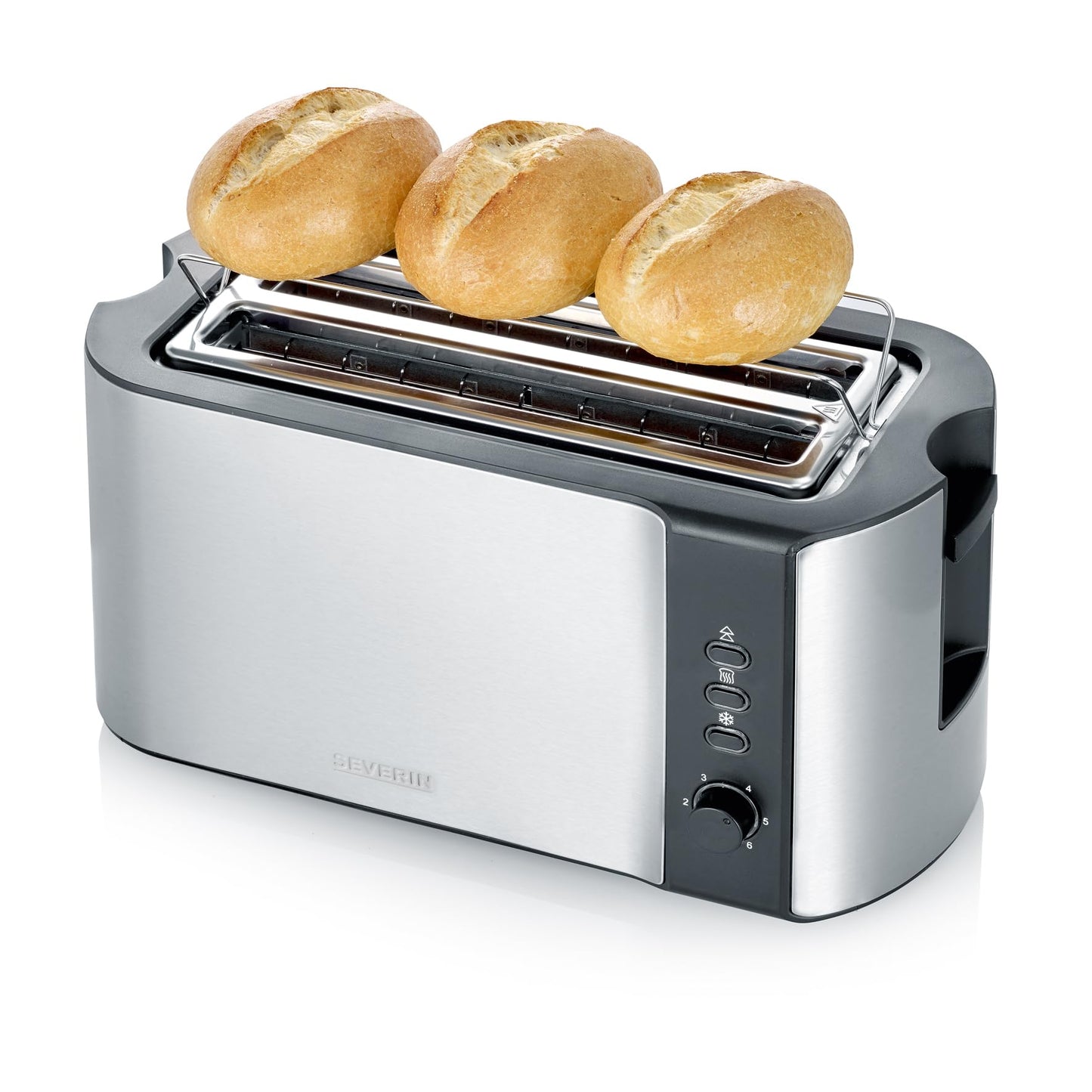 SEVERIN high-quality, high-quality  toaster 1,400 W power, brushed stainless steel/black