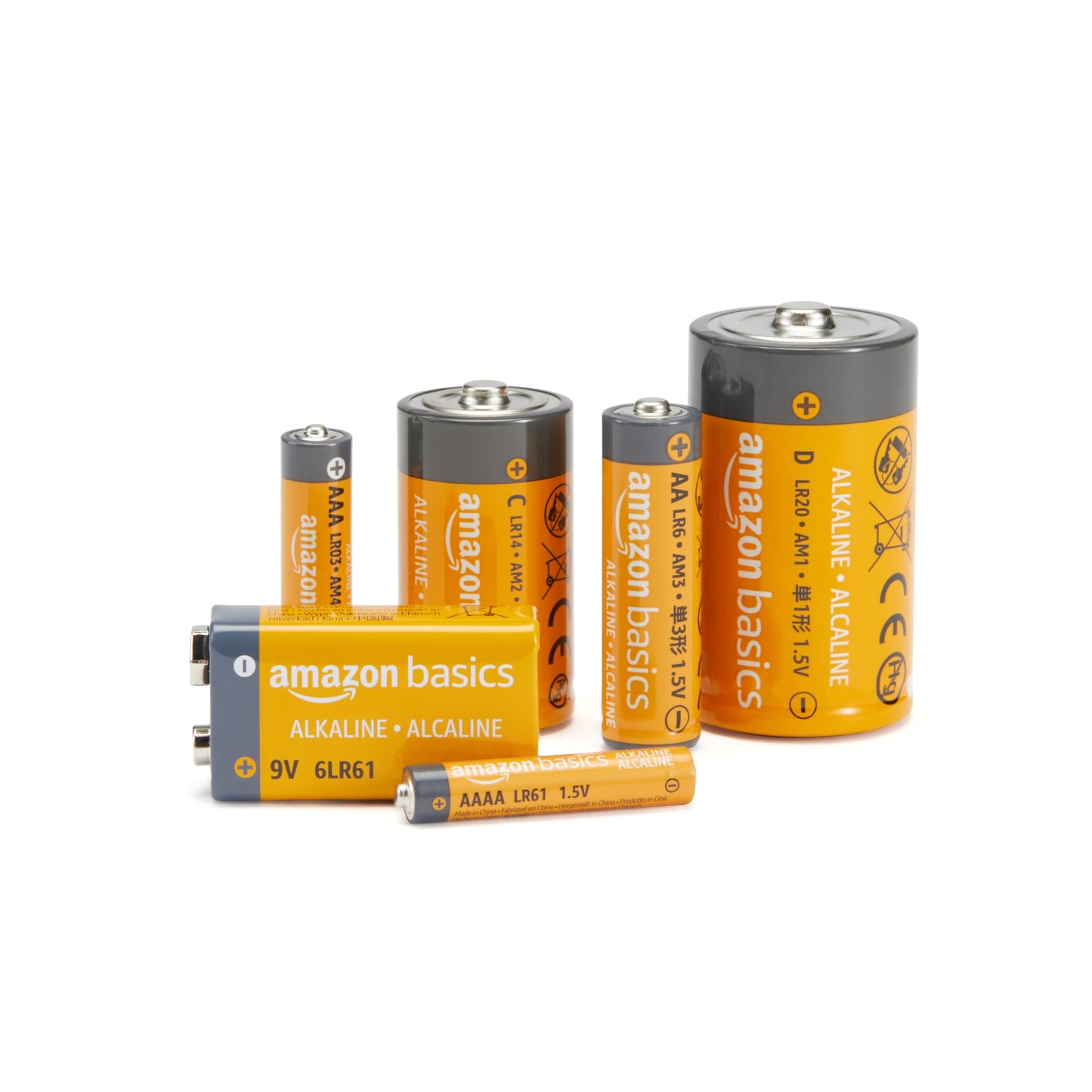 Amazon Basics 24 x 9V 9V/6LR61 5 Year Shelf Life Alkaline Batteries for Smoke/CO Alarms, Electronics and Audio (Pack of 2) - 9v-24
