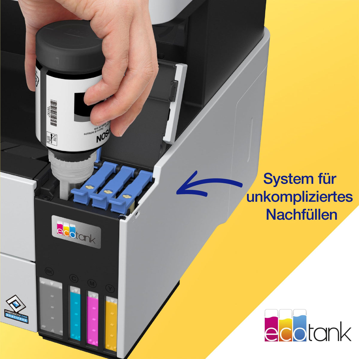 Epson EcoTank ET-5170 Ink Tank Printer | for small offices & businesses | WiFi & Ethernet | A4 | Print, Copy, Scan, Fax | Duplex Printing | 6.1 cm Touchscreen | ADF