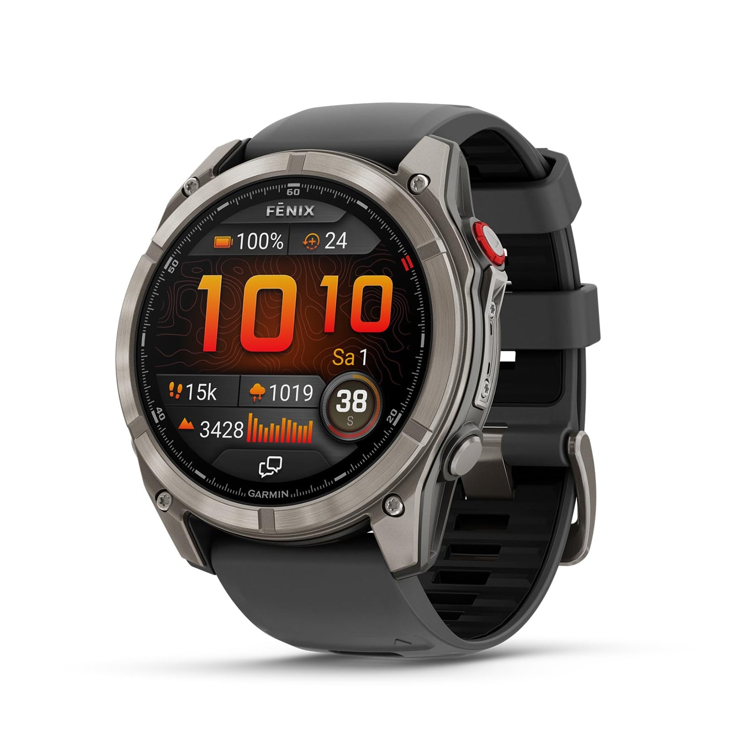 Garmin Fenix 8 Pro 51mm AMOLED - multisport smartwatch, 1.4" touch display, up to 27 days battery life, maps, 80+ sports apps, ECG, flashlight, LTE telephony & 24/7 SOS emergency call (subscription required) - 010-03199-11