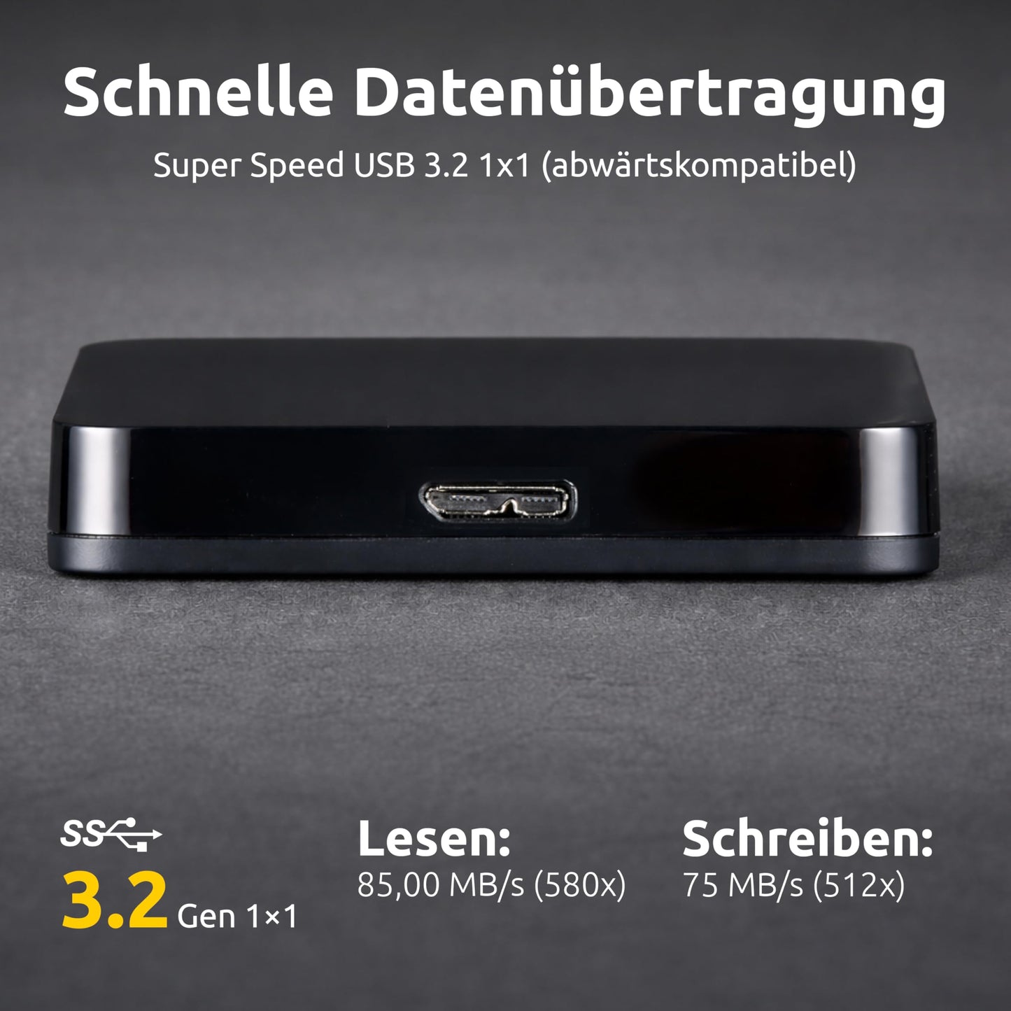 Intenso Memory Case Portable Hard Drive 2TB, portable external hard drive - 2.5 inch, 5400 rpm, 8 MB cache, USB 3.2 black - 6021580