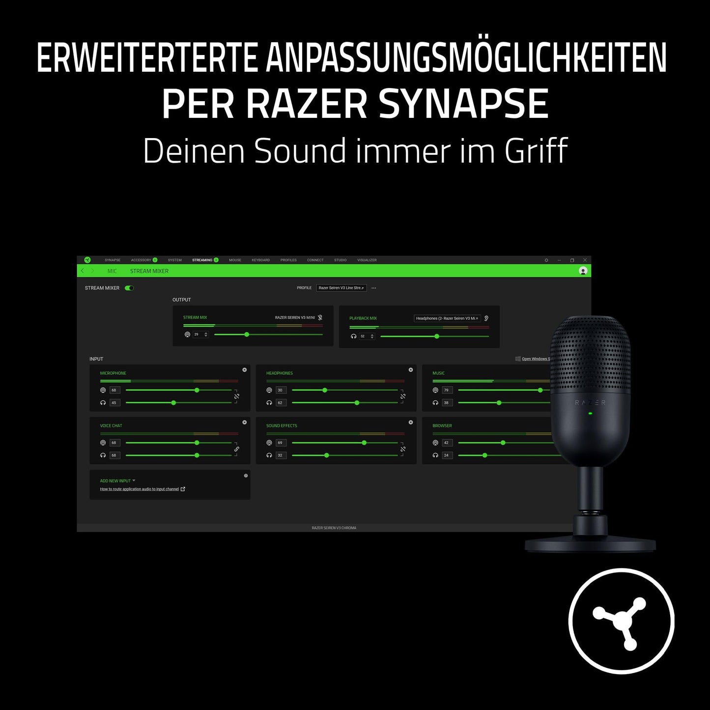 Razer Seiren V3 Mini Black (RZ19-05050100-R3M1)