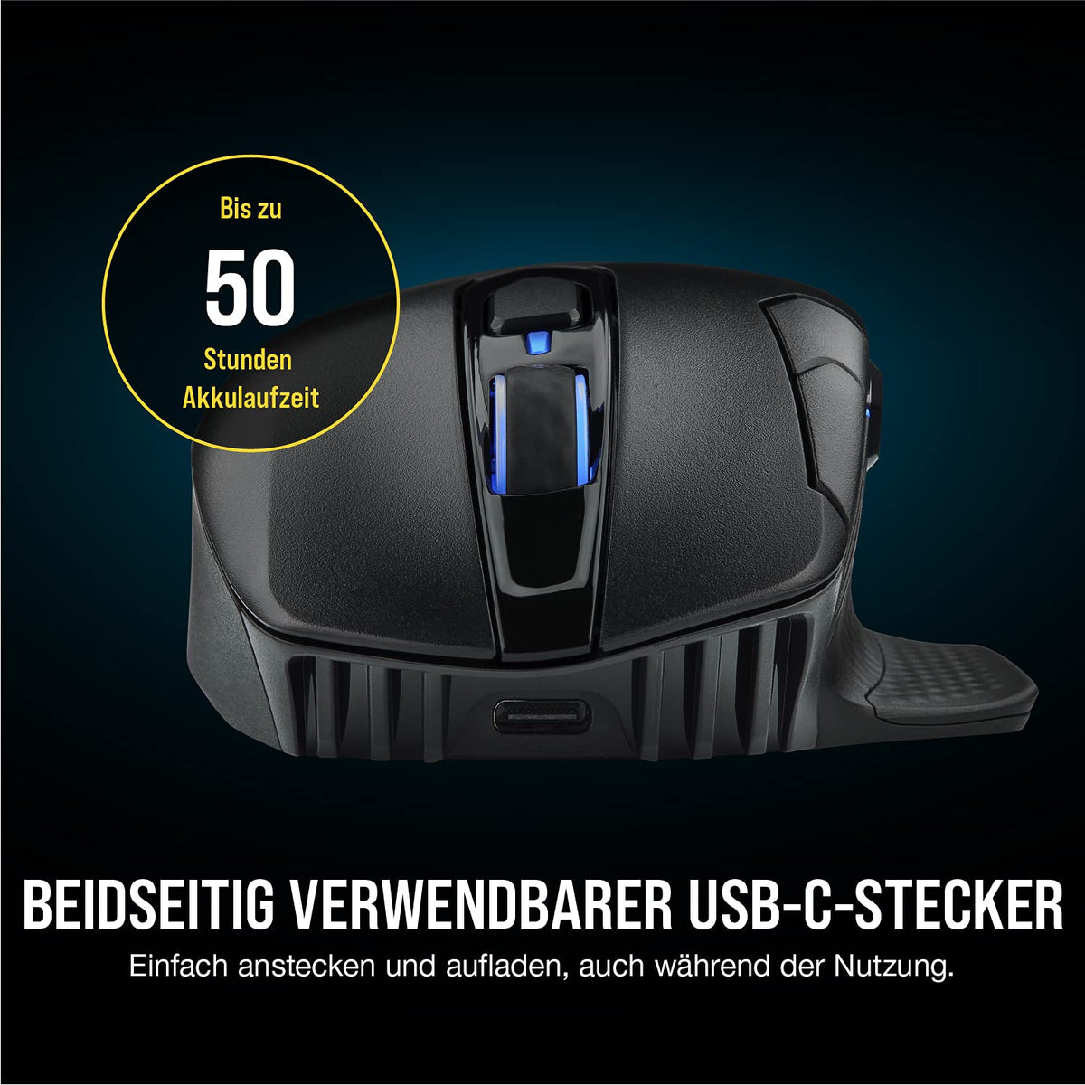 Corsair Dark CORE RGB PRO Wireless FPS/MOBA Gaming Mouse - Black - CH-9315411-EU