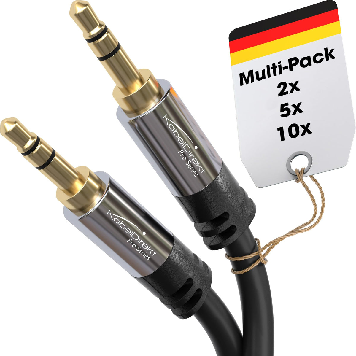 KabelDirekt – Cablu audio Aux 3,5mm – 5x1,5m – Metal - 2384